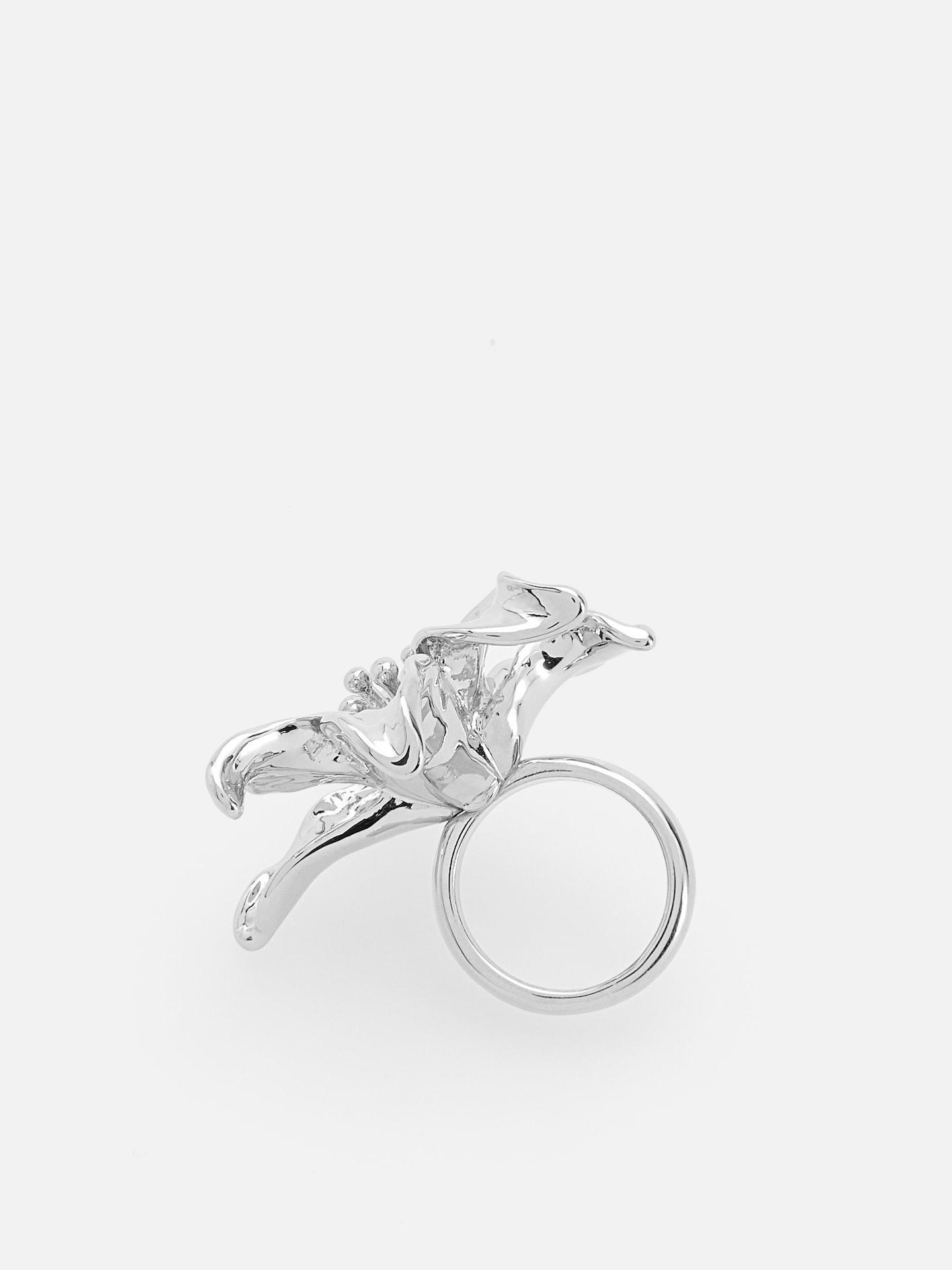 RING SILVER, Silver, medium
