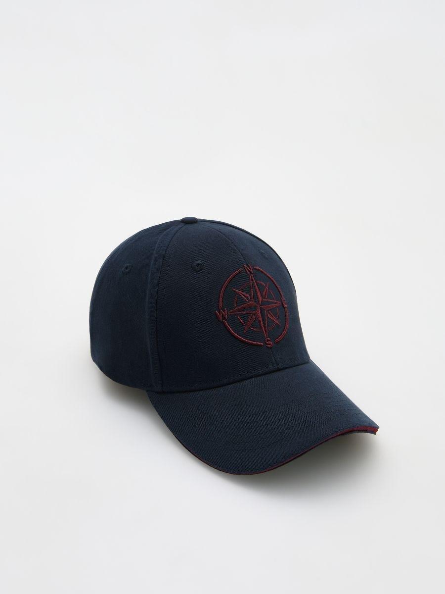 Navy Baseball Cap, With Embroidery, Navy, large image number 0