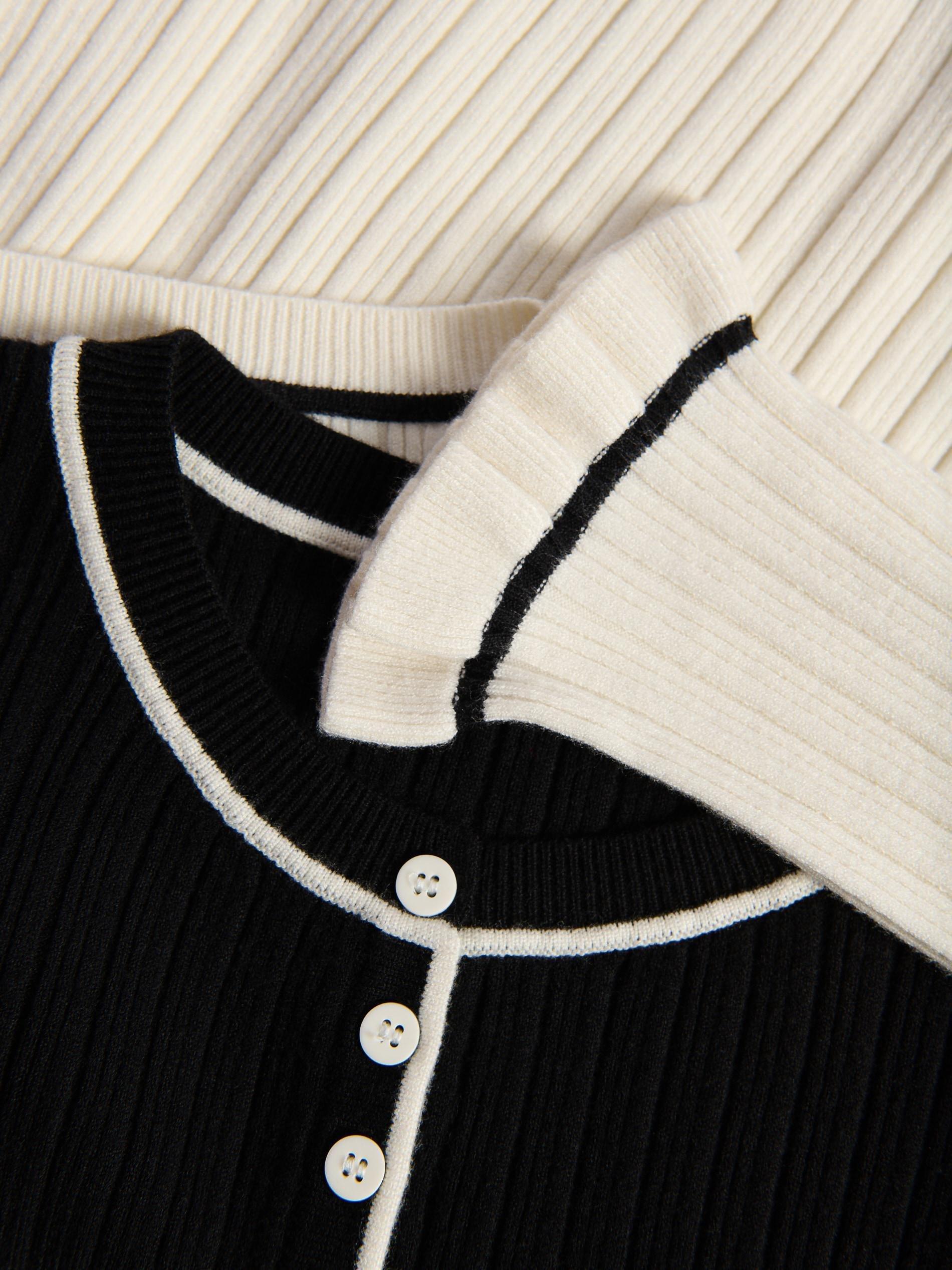 CREAM Rib knit jumper, Ivory, large image number 5