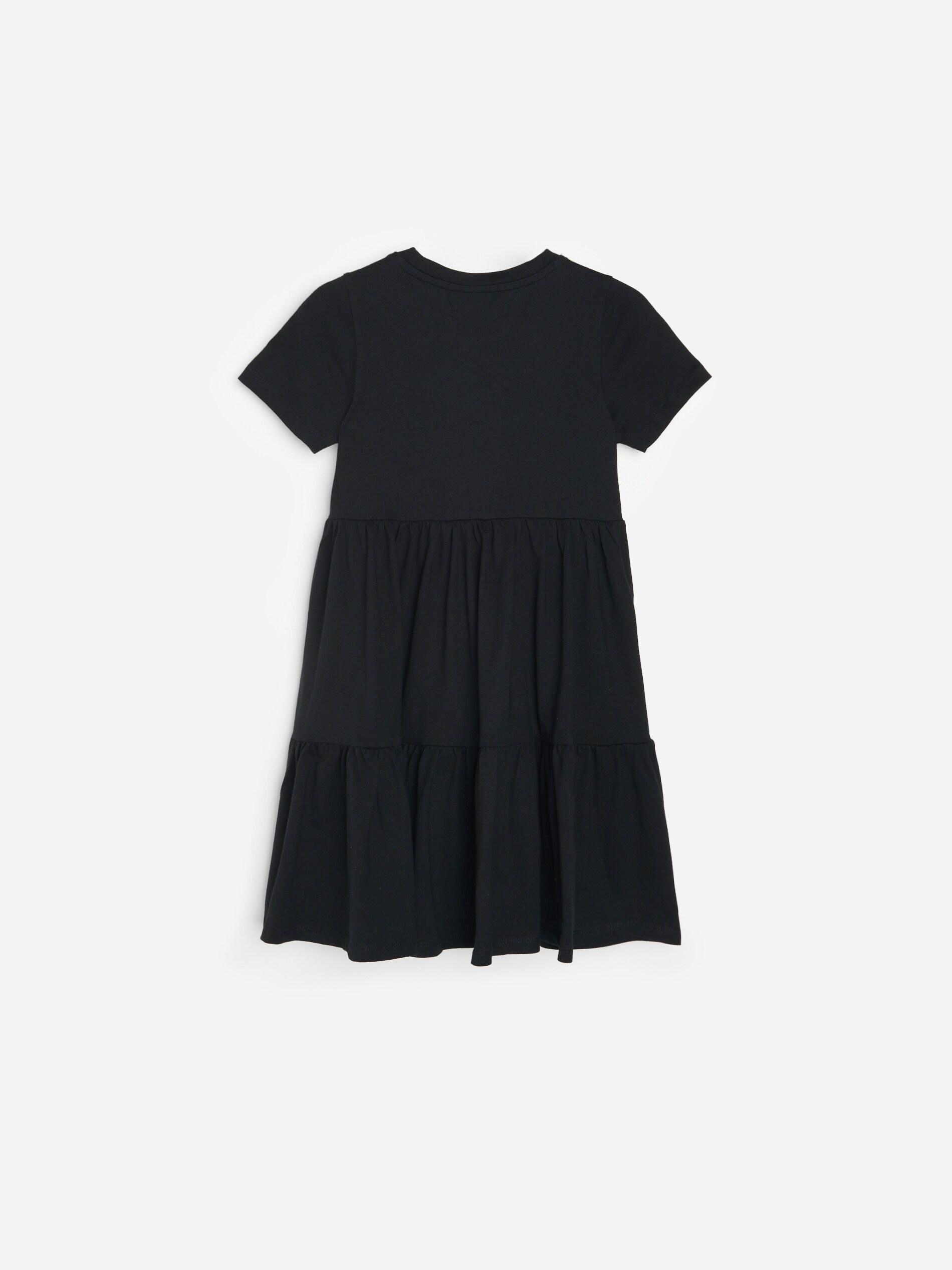 Black Tiered Dress, Kids Girl , , large image number 1