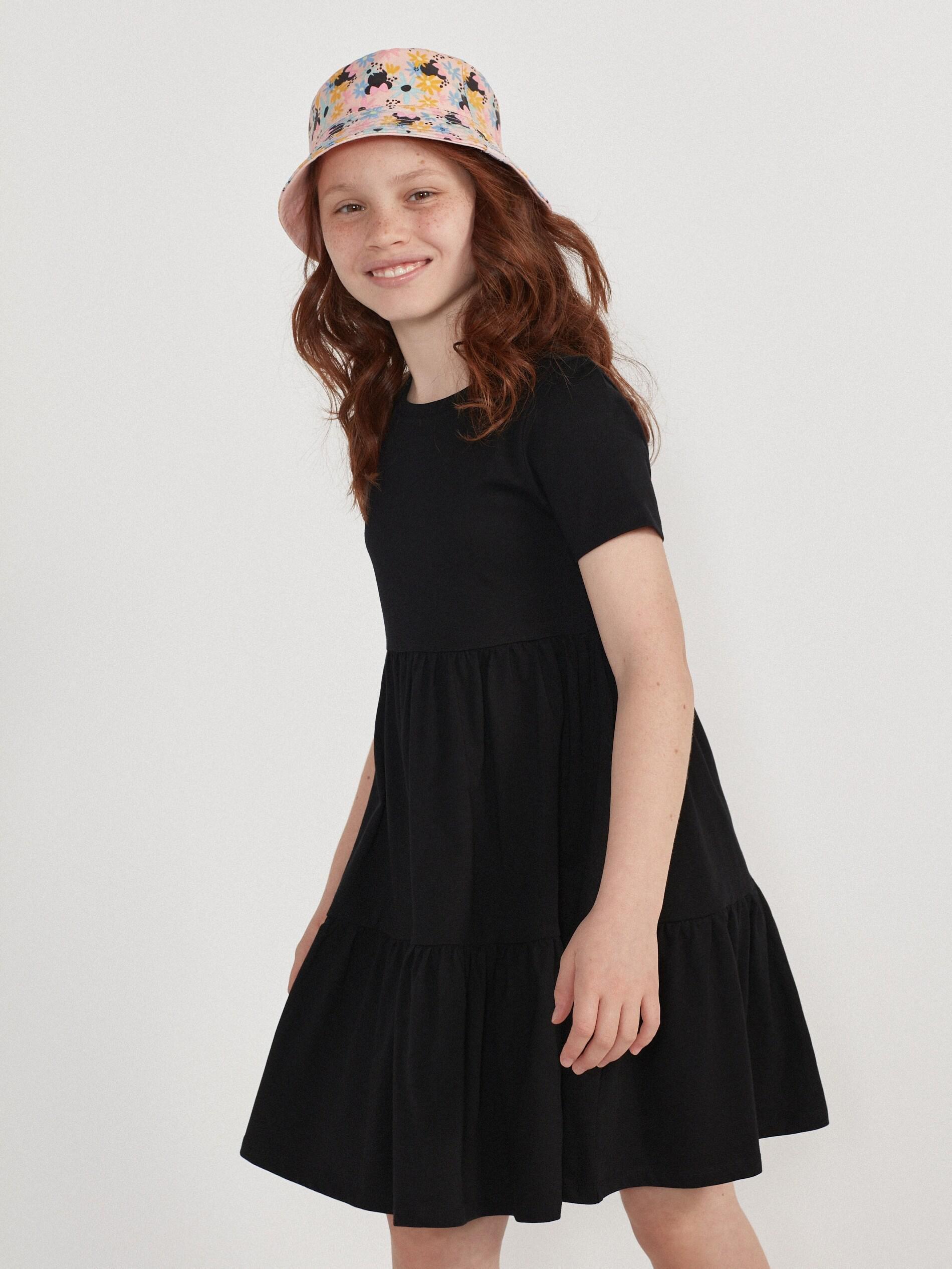Black Tiered Dress, Kids Girl , , large image number 3