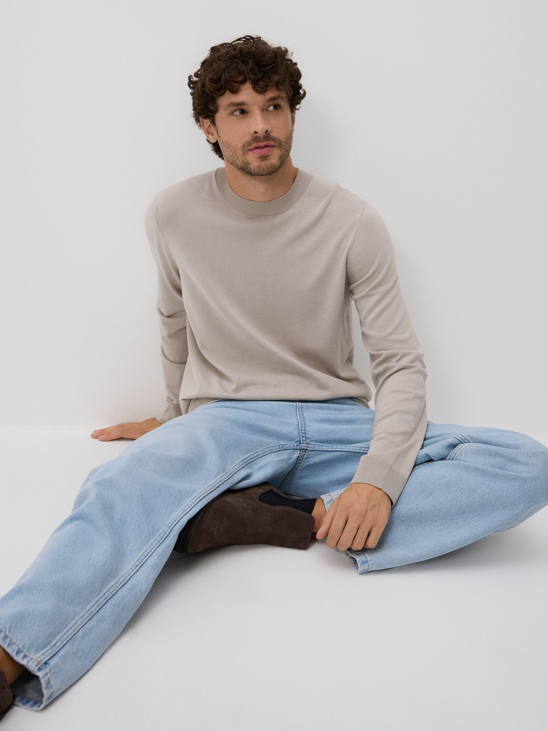 Beige Viscose Rich Jumper, Beige, large image number 0