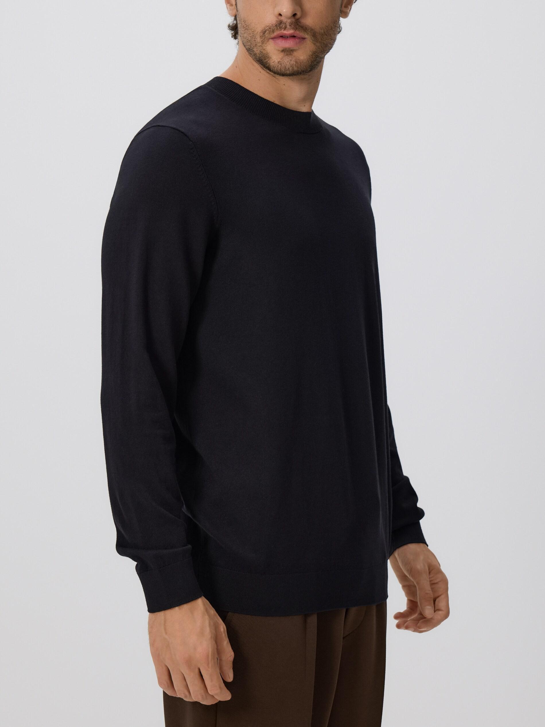 Black Viscose Rich Jumper, Black, large image number 2