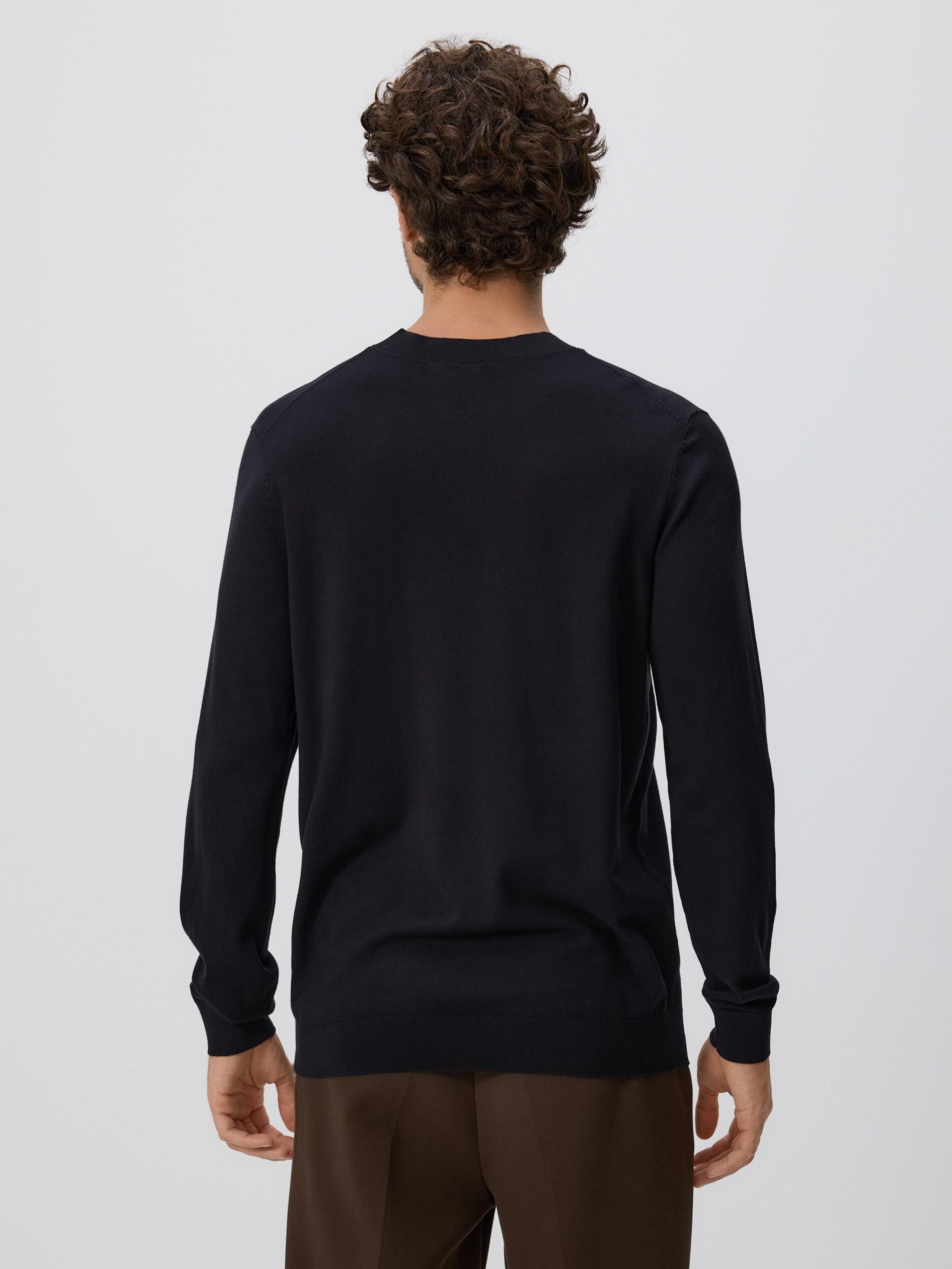 Black Viscose Rich Jumper, Black, large image number 3