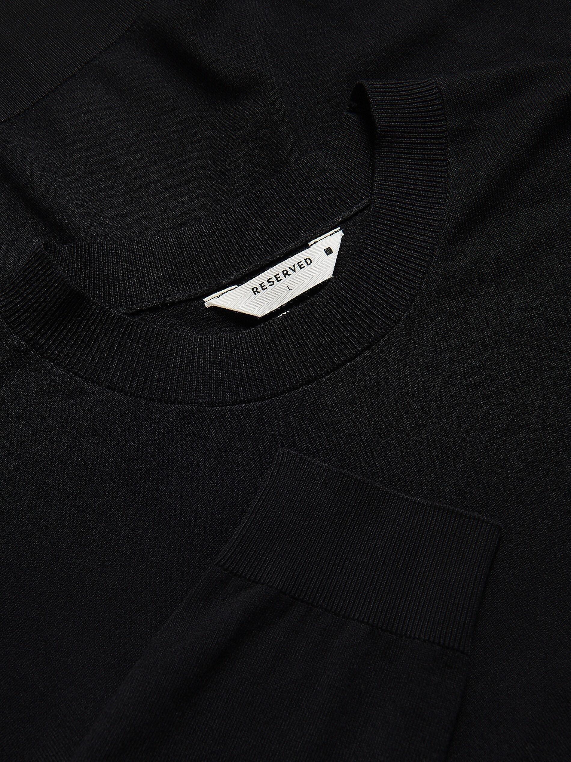 Black Viscose Rich Jumper, Black, large image number 5