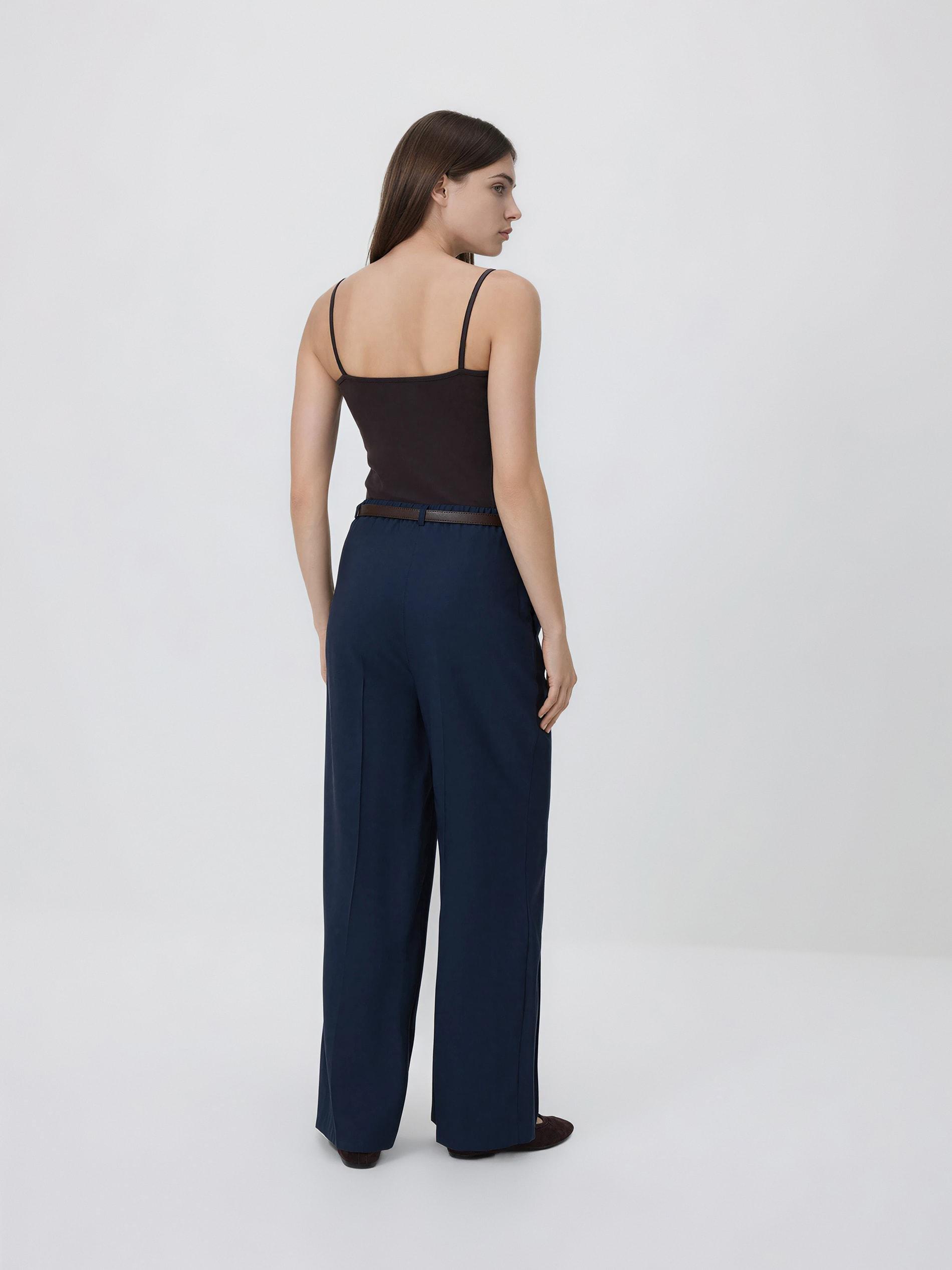 Navy Modal Rich Trousers, Navy, large image number 3
