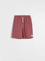 Reserved - Mauve Cotton Shorts With Pockets