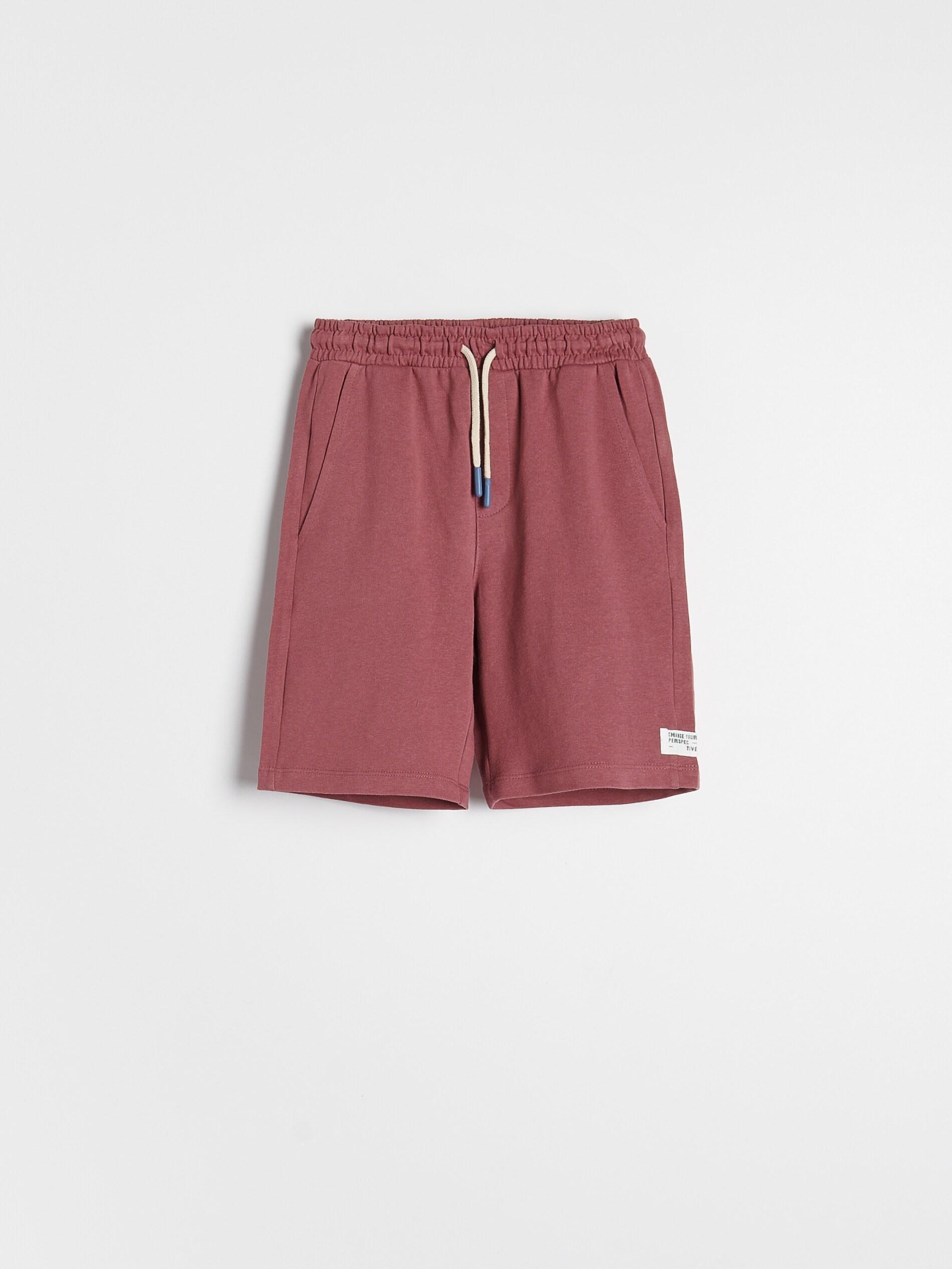 Mauve Cotton Shorts With Pockets, , large image number 2