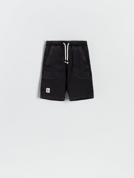 Reserved - Black Cotton shorts with pockets