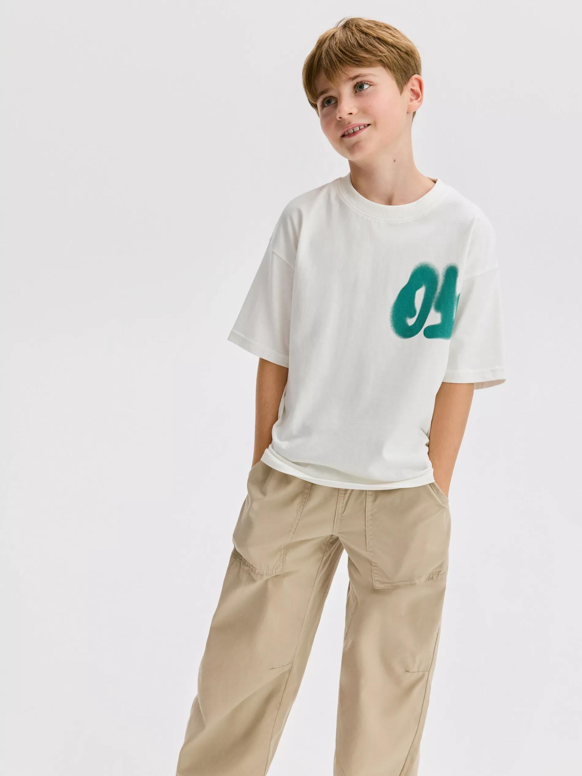 CREAM Oversized cotton rich T-shirt, Ivory, large image number 0