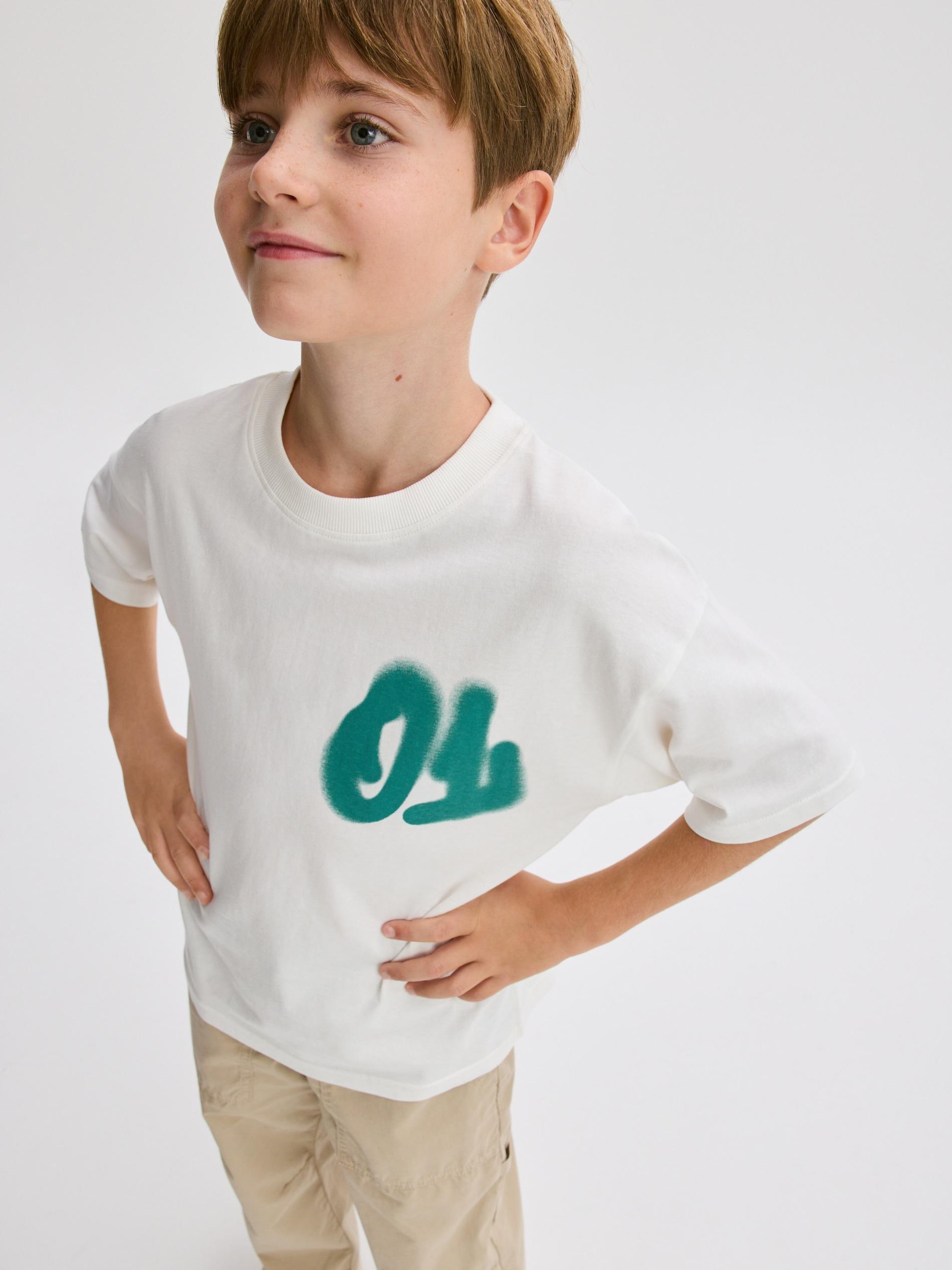 CREAM Oversized cotton rich T-shirt, Ivory, large image number 3