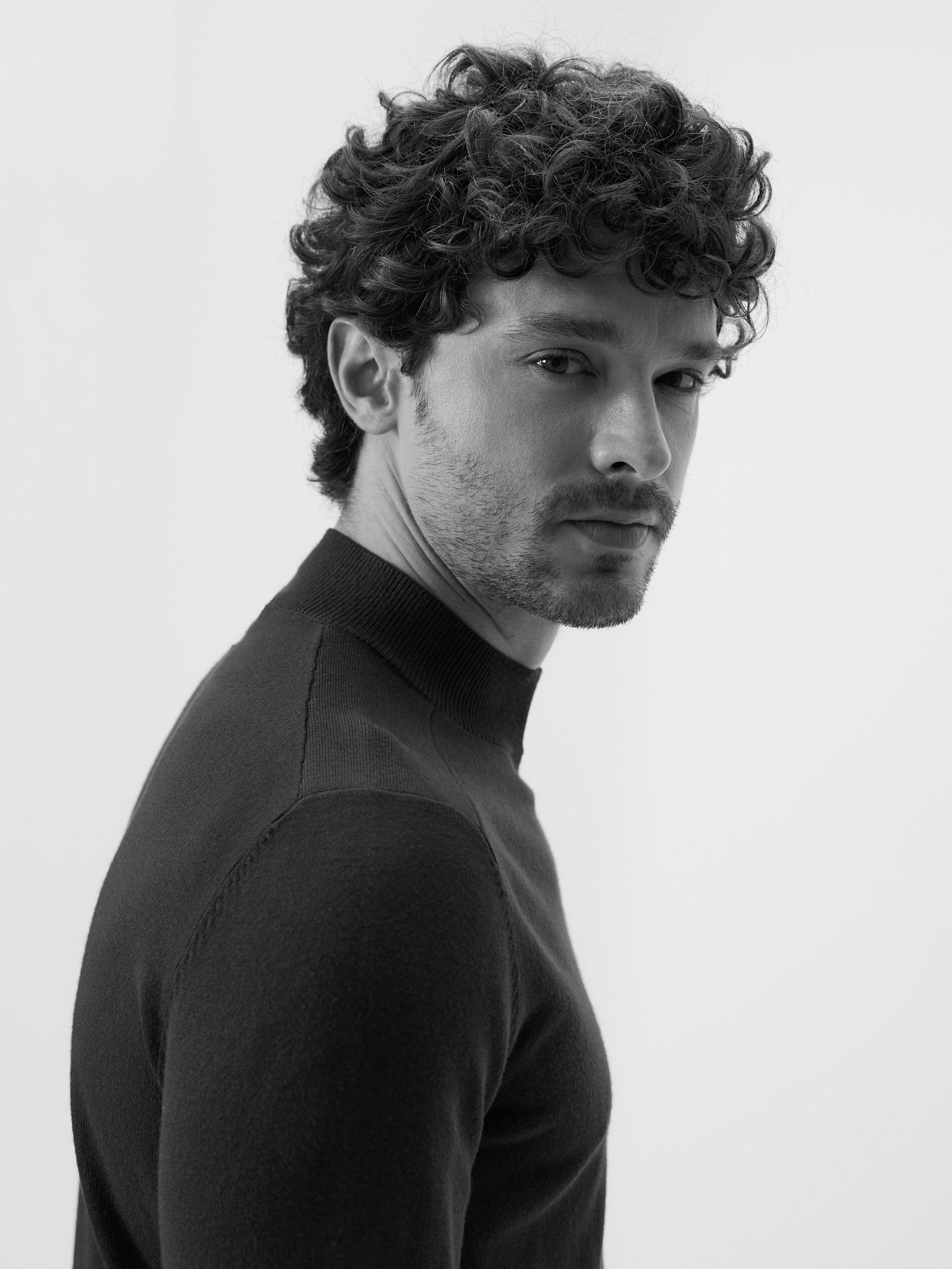 Brown Viscose Blend Jumper, Khaki, medium