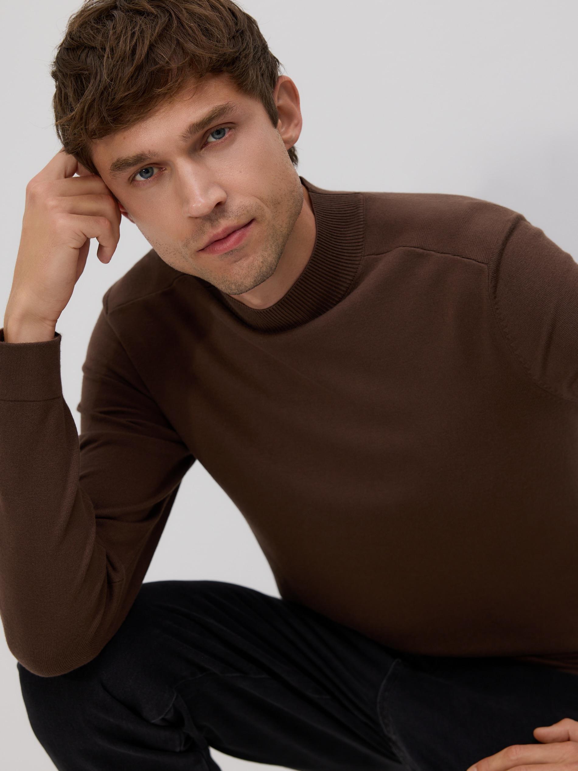 Brown Viscose Blend Jumper, Brown, large image number 0