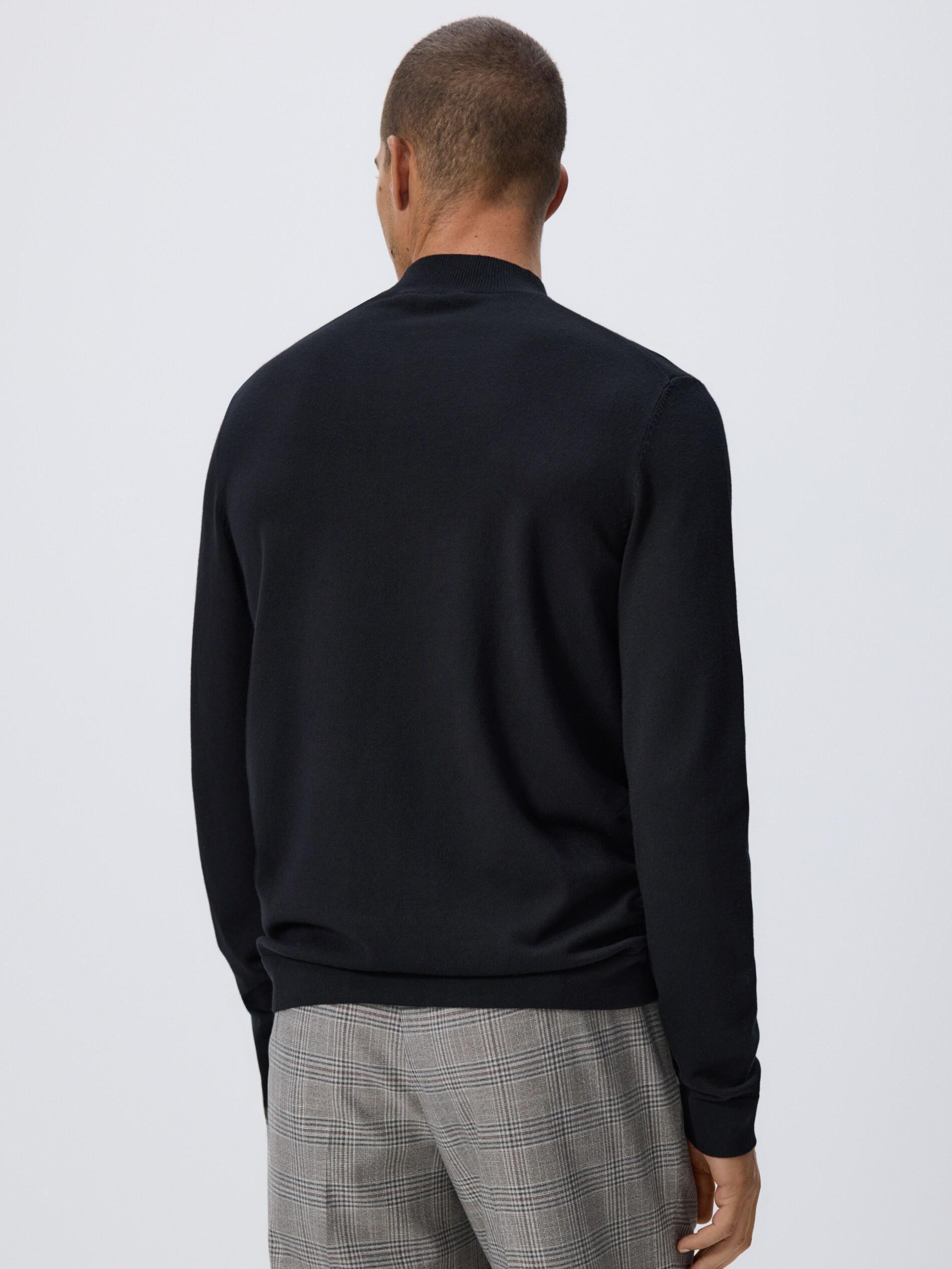 Black Viscose Blend Jumper, Black, large image number 2