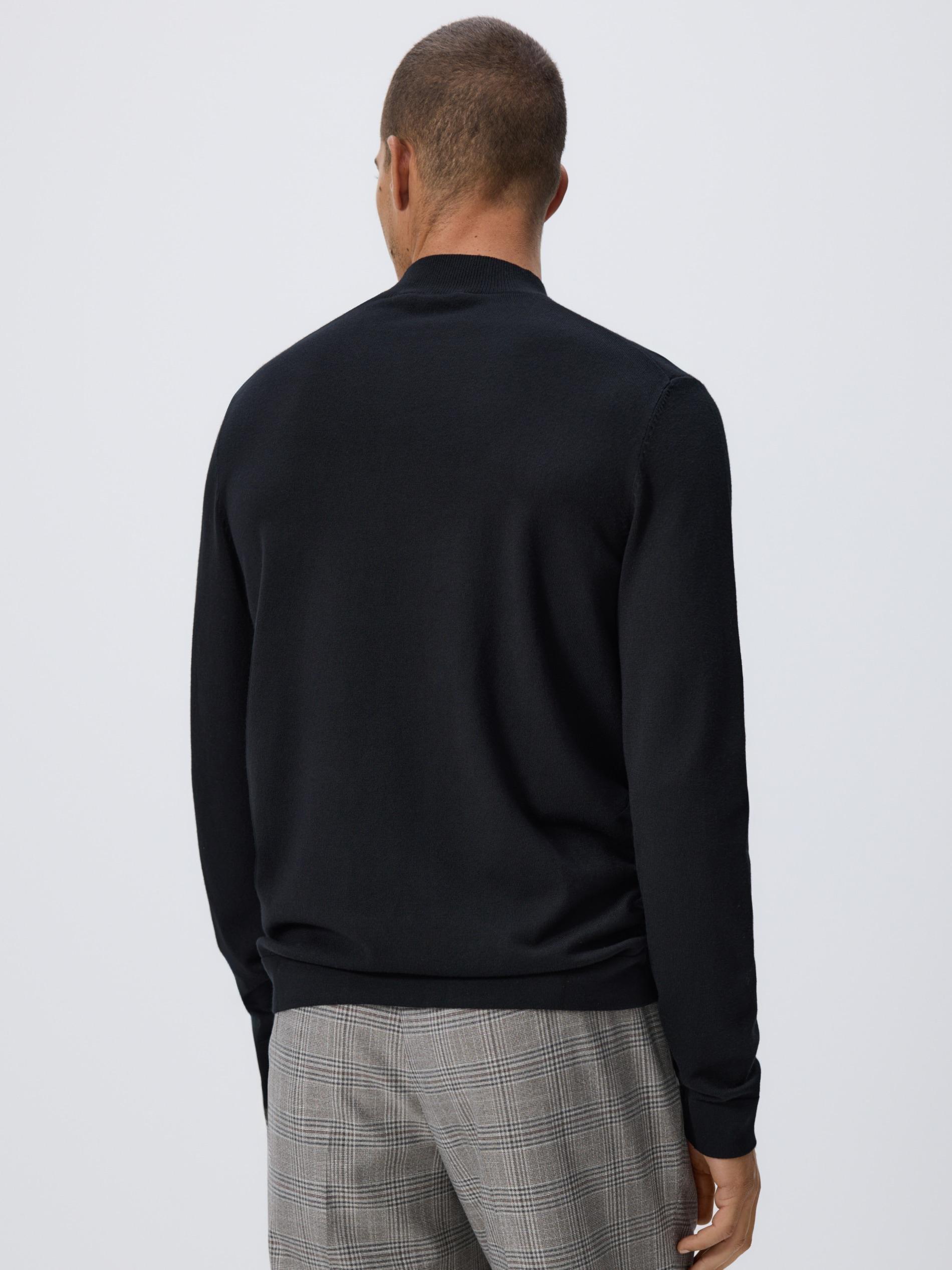 Black Viscose Blend Jumper, Black, medium