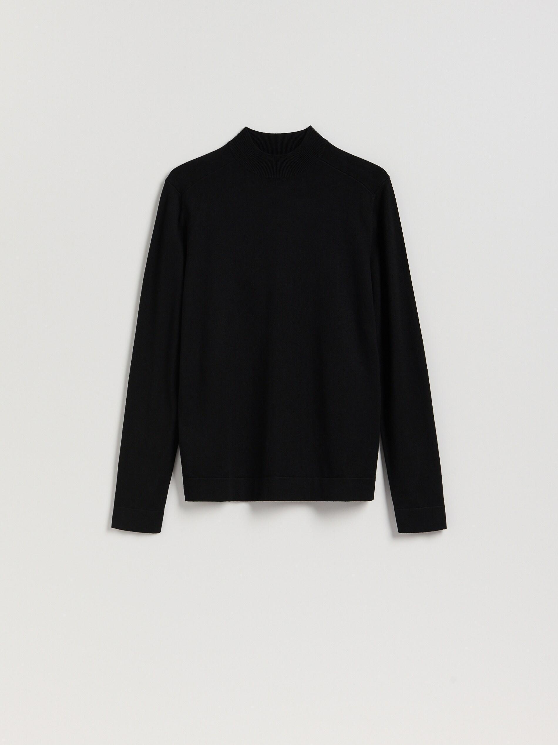 Black Viscose Blend Jumper, Black, large image number 4