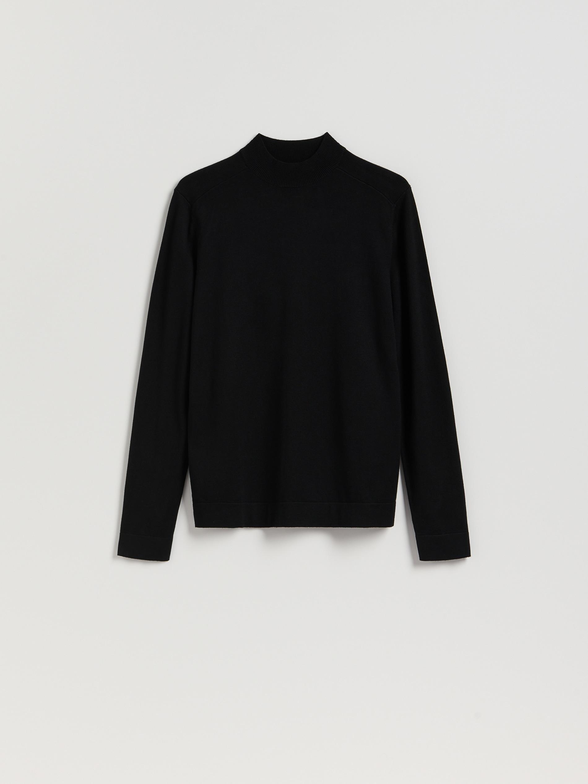 Black Viscose Blend Jumper, Black, large image number 4