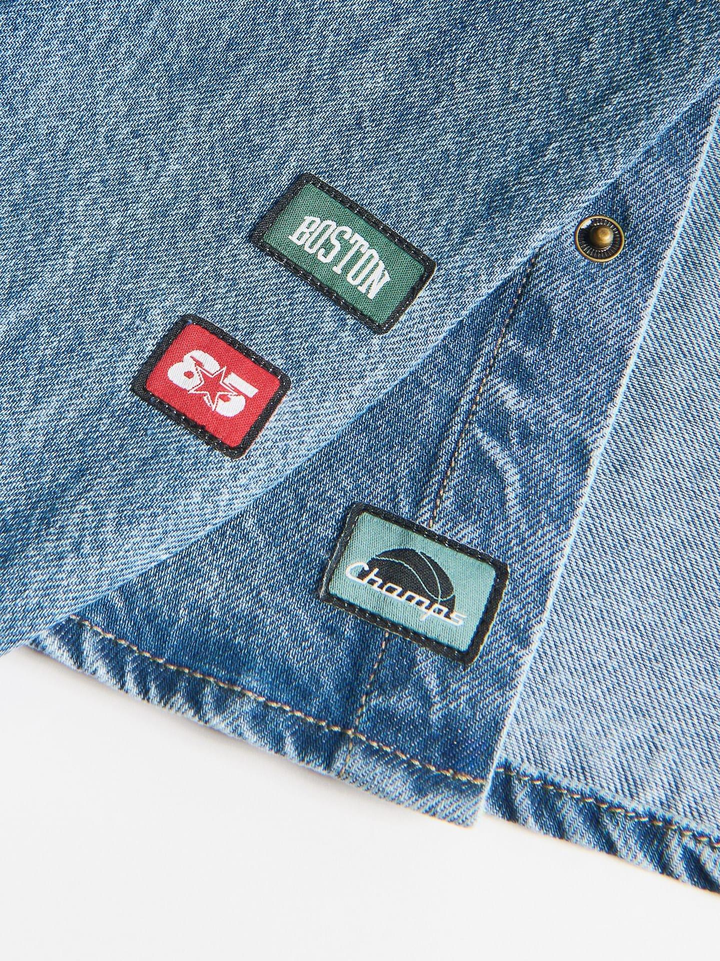 Navy Denim Shirt, Navy, medium