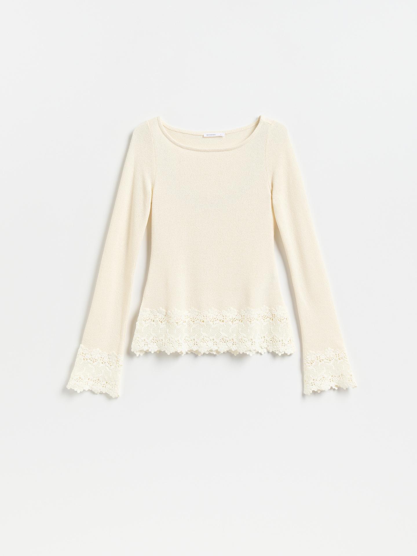 Cream Lace Blouse, Ivory, medium