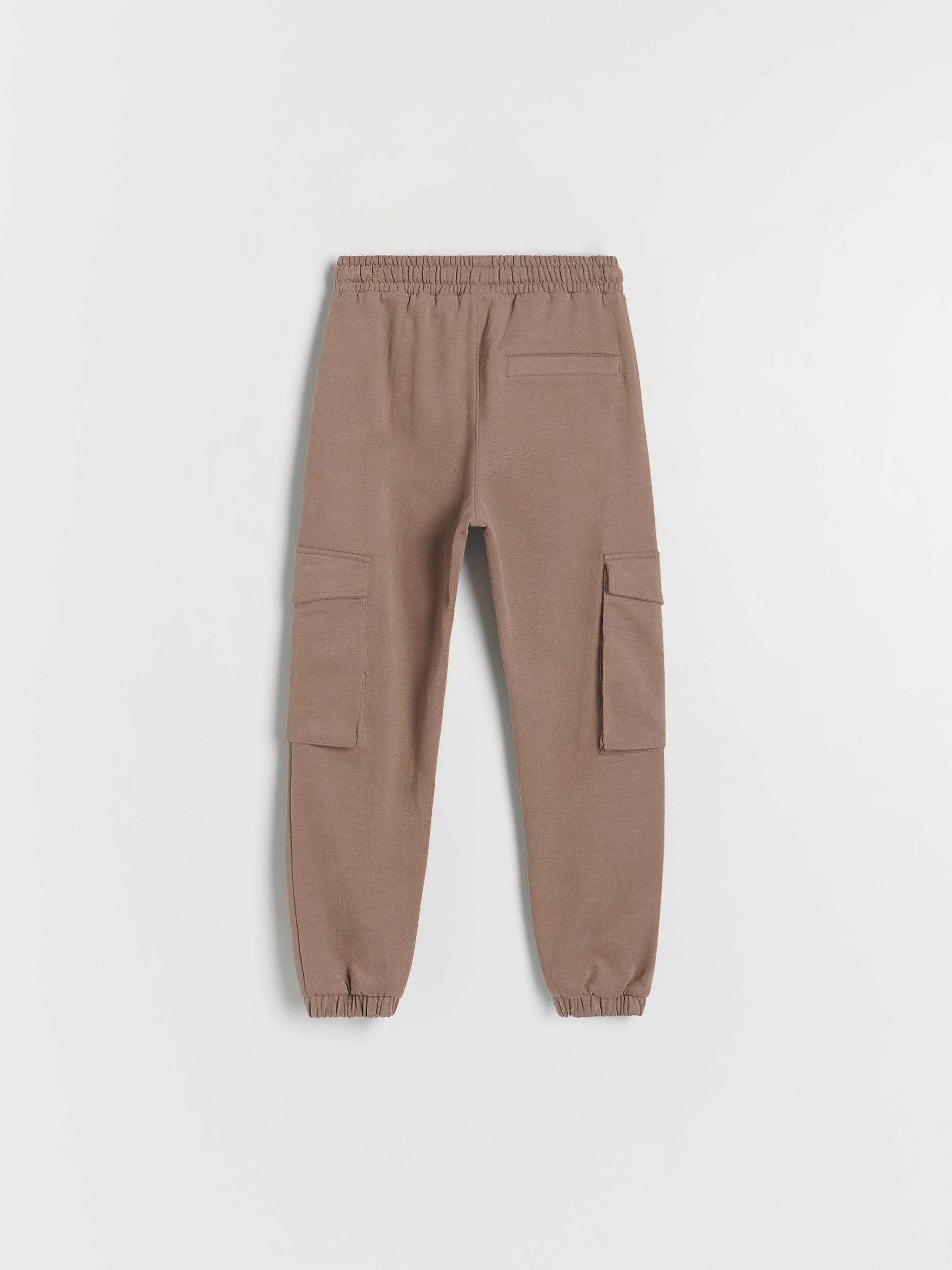 Brown Jersey Cargo Trousers, Kids Boys, , large image number 2