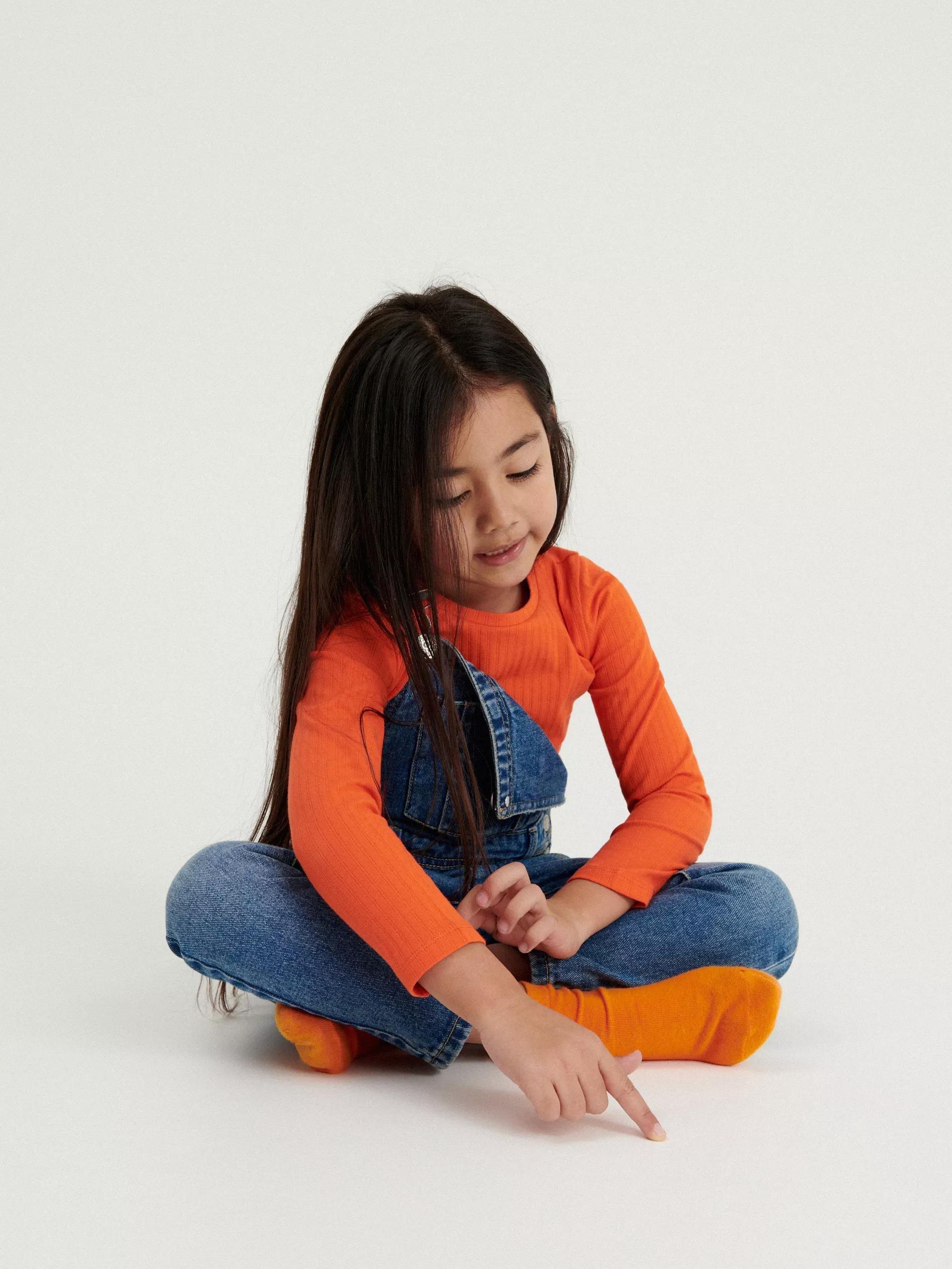 Orange Striped T-Shirt, Girls, , large image number 1