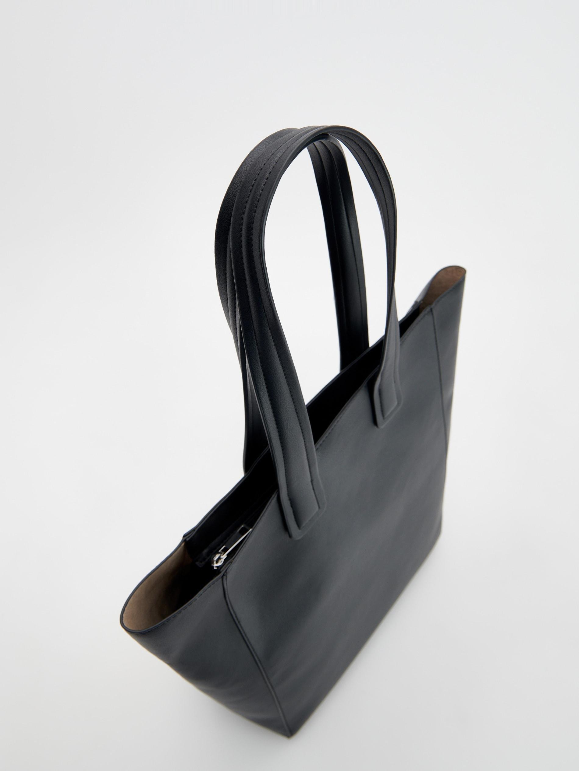 Black Shopping Bag, , large image number 3