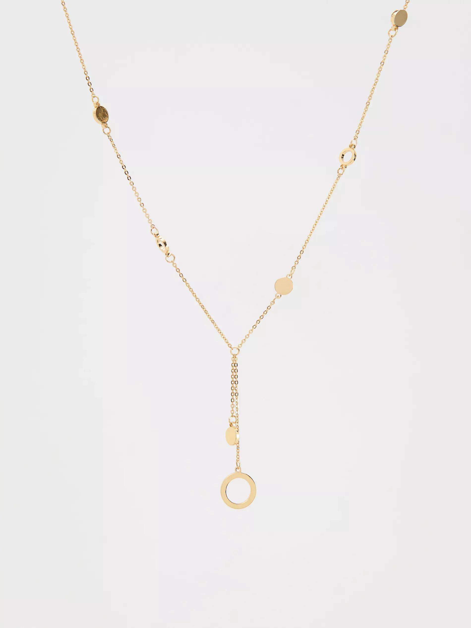 Gold Necklace With Pendant, Golden, large image number 1