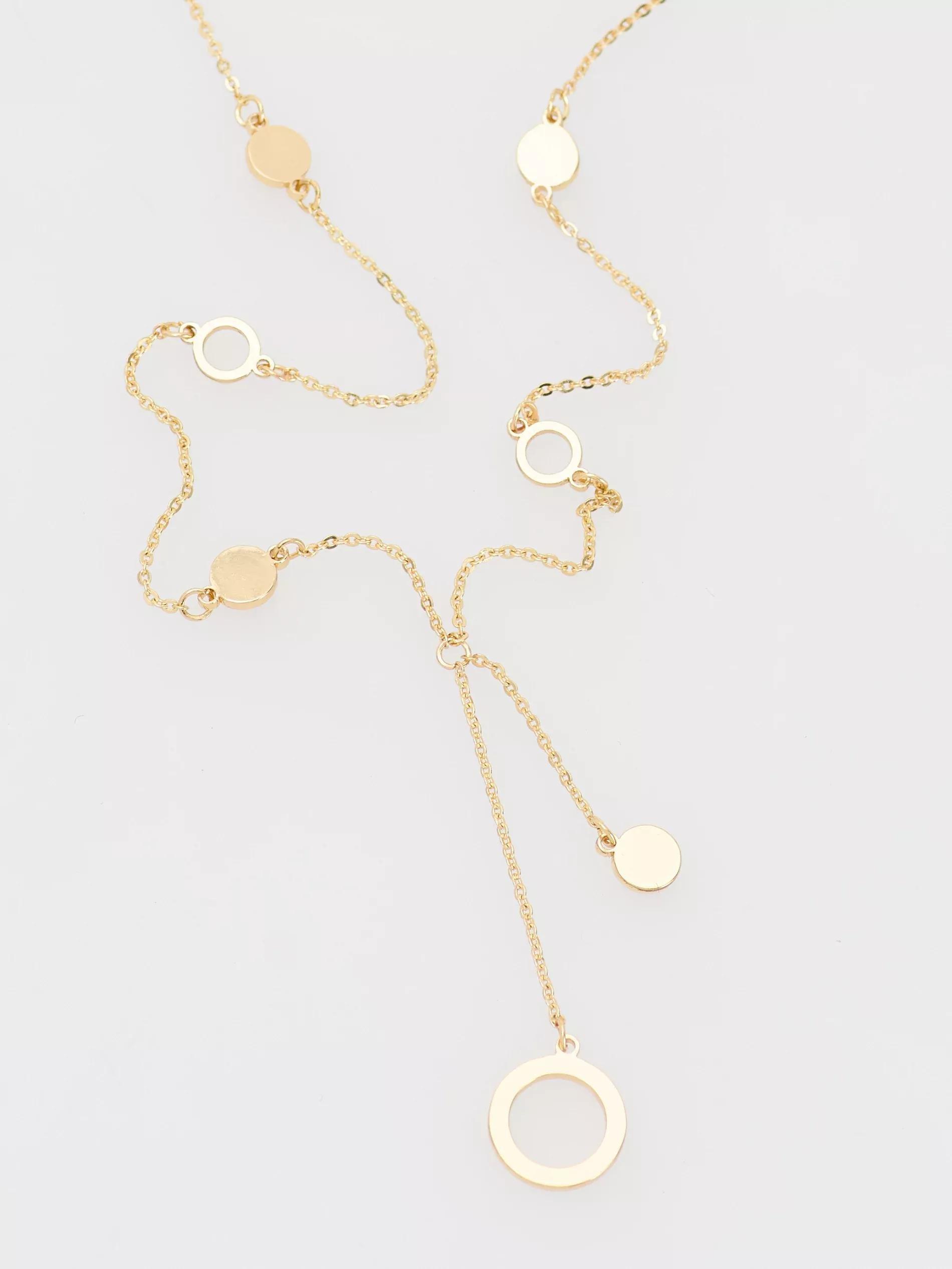 Gold Necklace With Pendant, Golden, large image number 2
