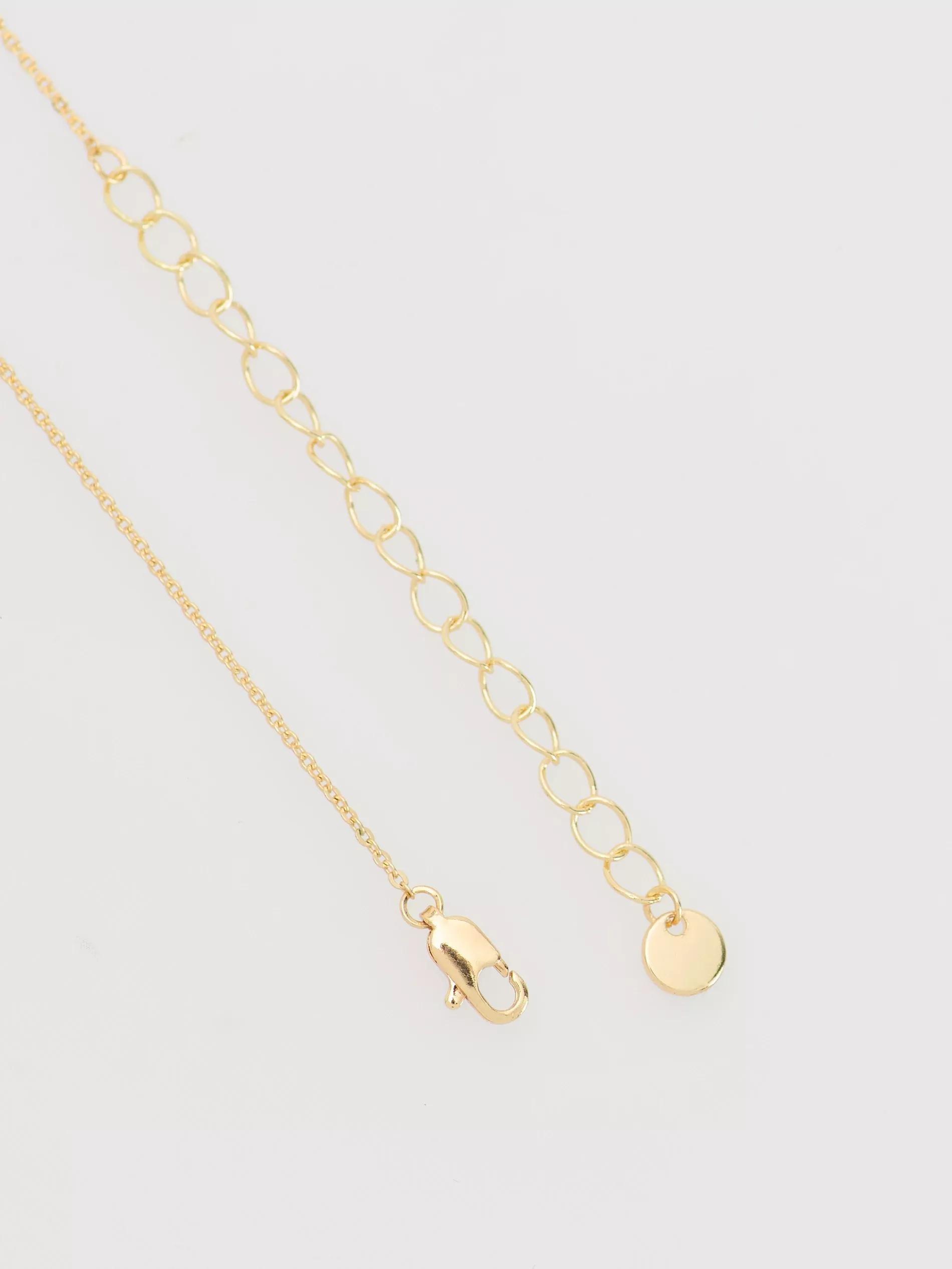 Gold Necklace With Pendant, Golden, large image number 3