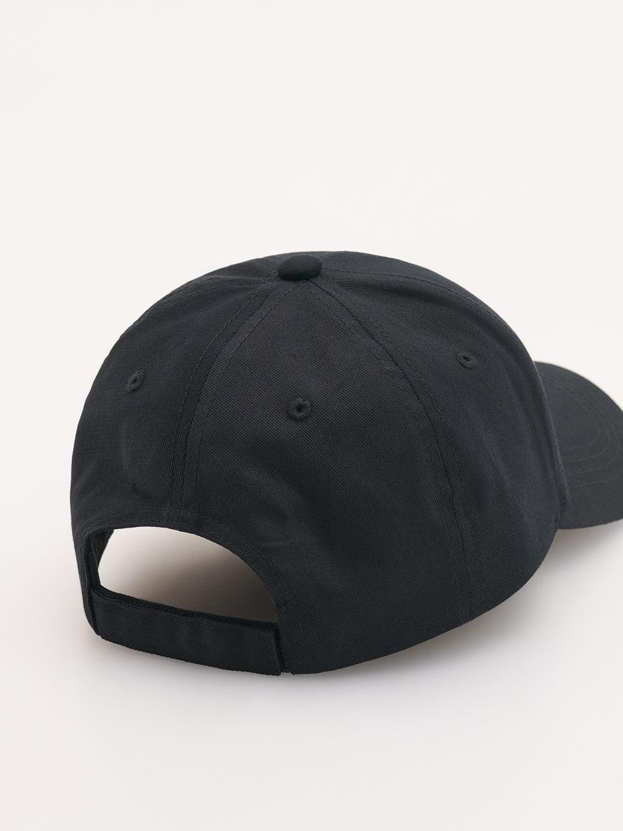 Black Peaked Cap, Black, large image number 1