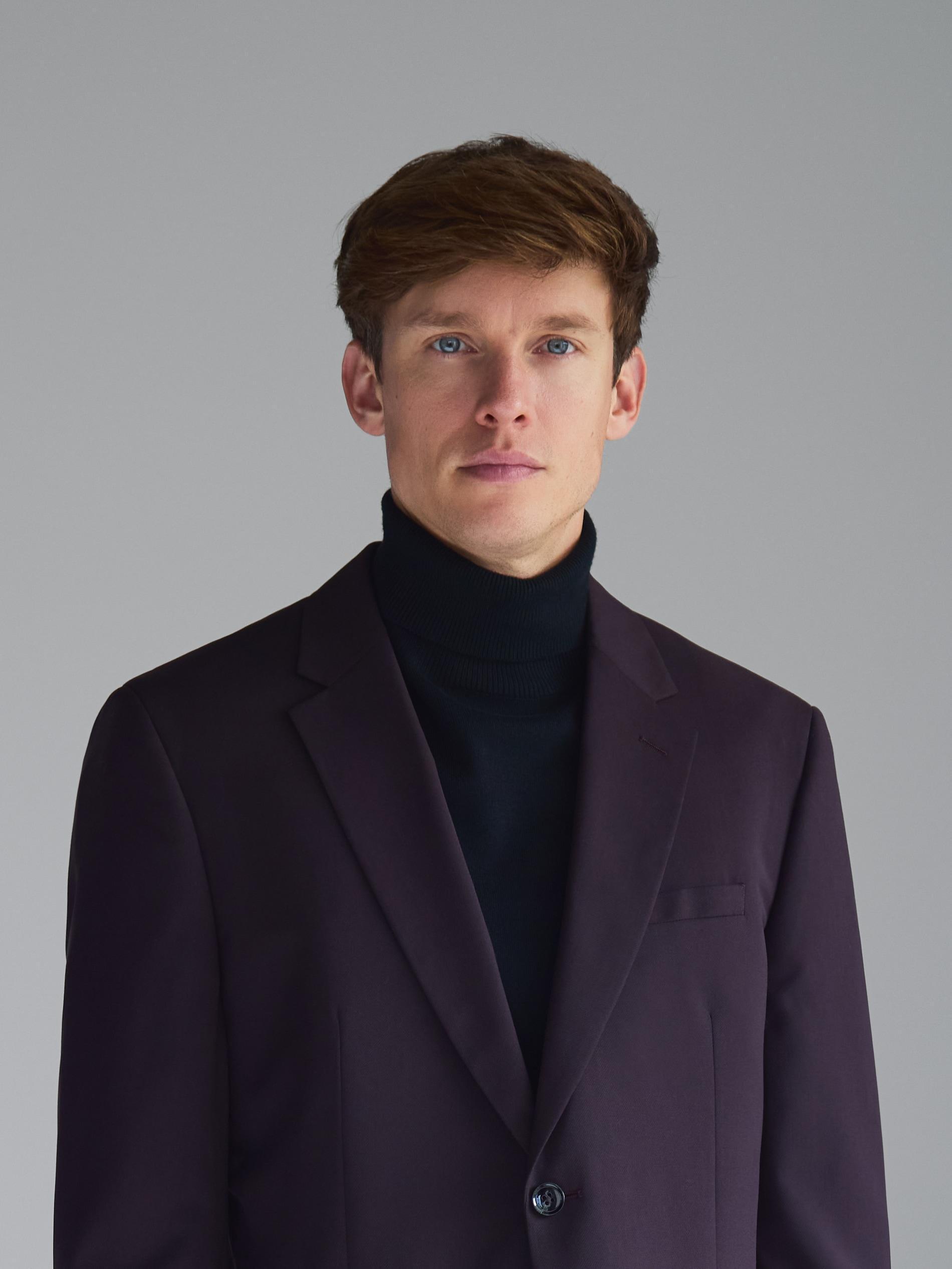 Black Viscose Rich Turtleneck, Black, large image number 0