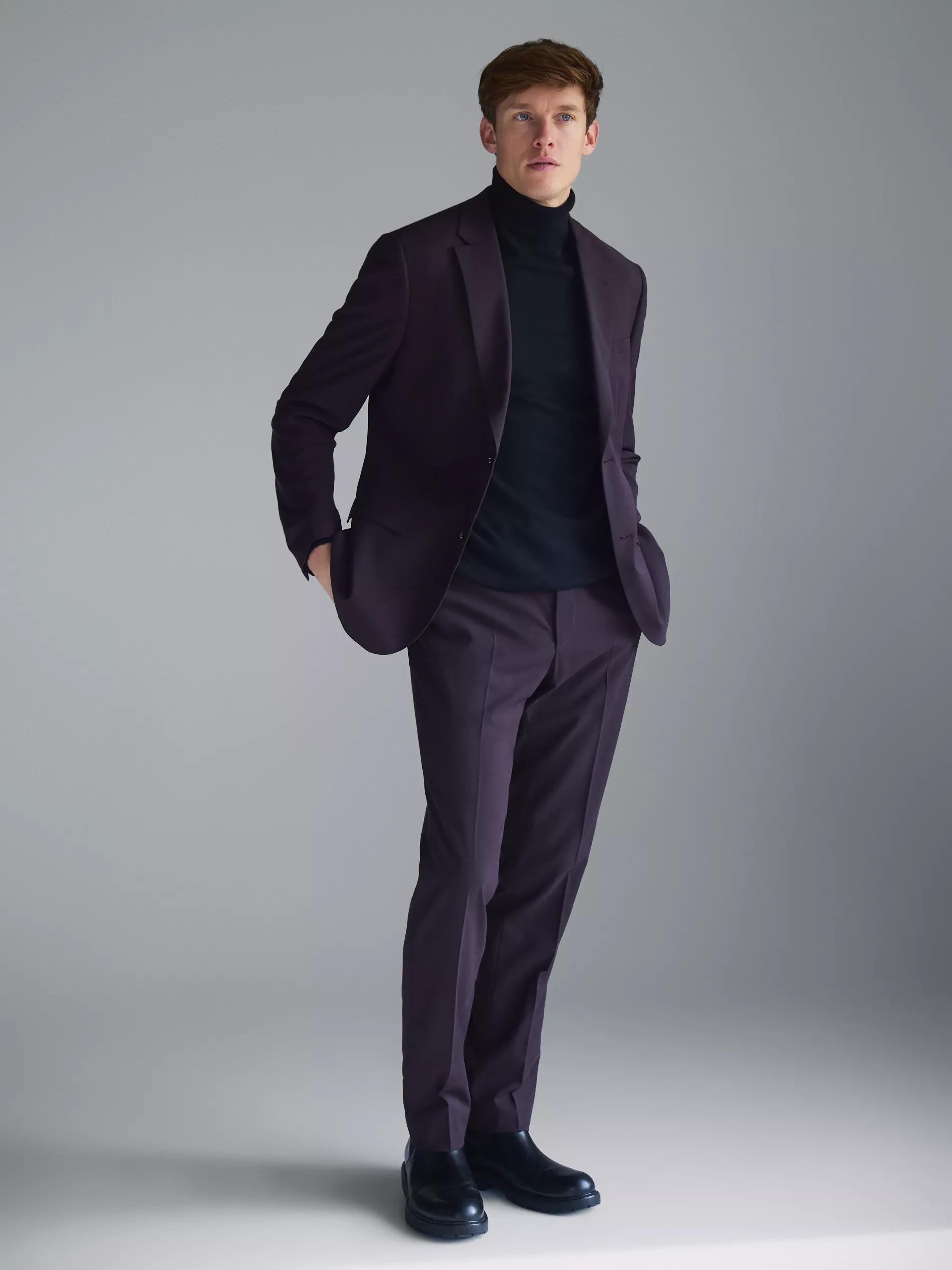 Black Viscose Rich Turtleneck, Black, large image number 1