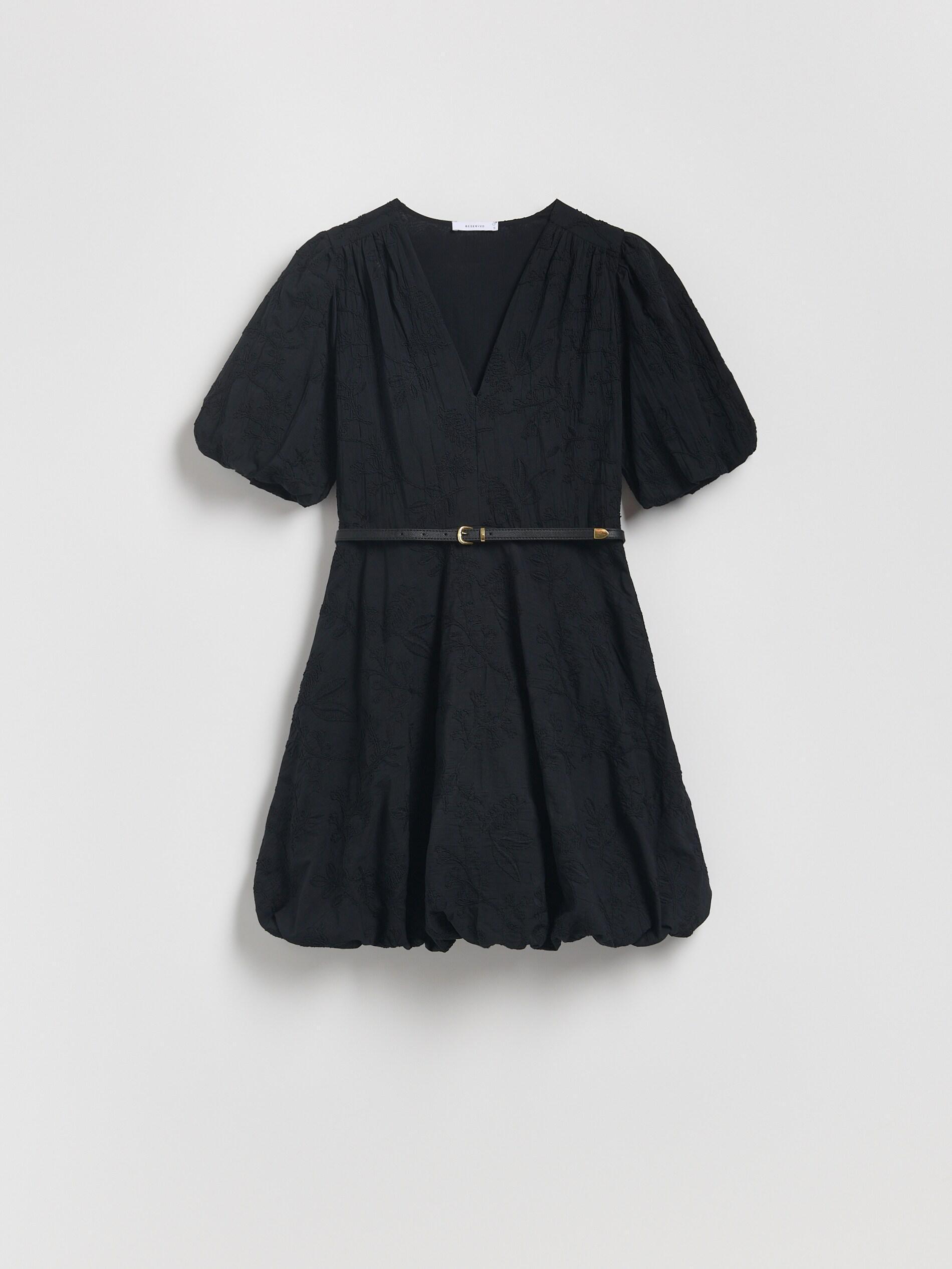 Black Dress With Belt, Black, large image number 4