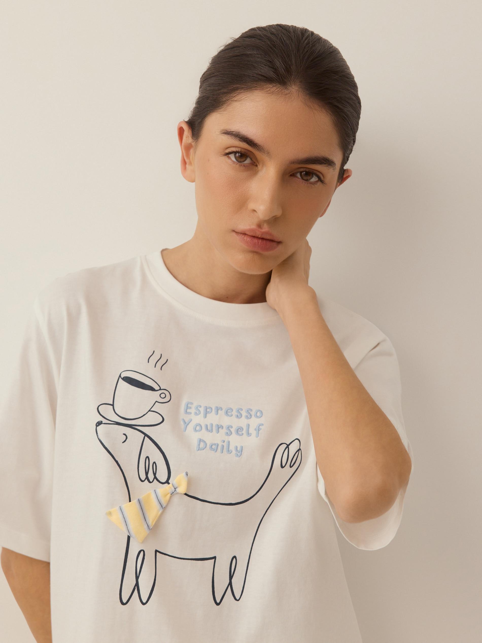 LADIES` PYJAM A LIGHT YELLOW, Yellow, large image number 2