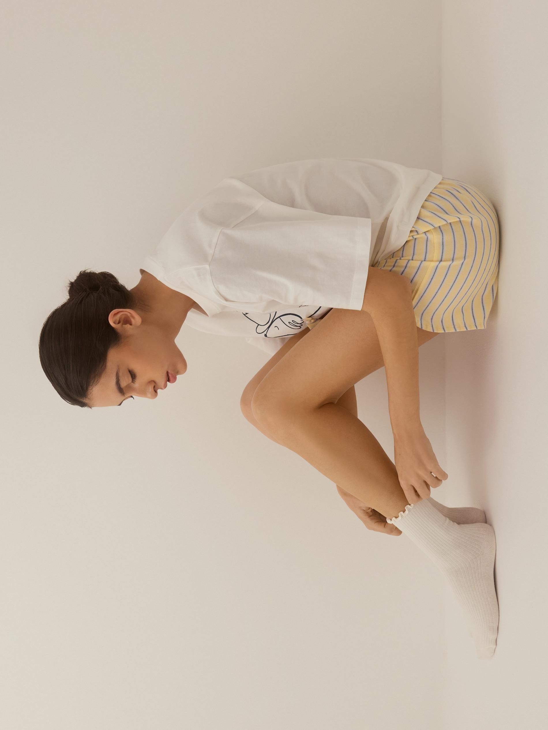 LADIES` PYJAM A LIGHT YELLOW, Yellow, large image number 3