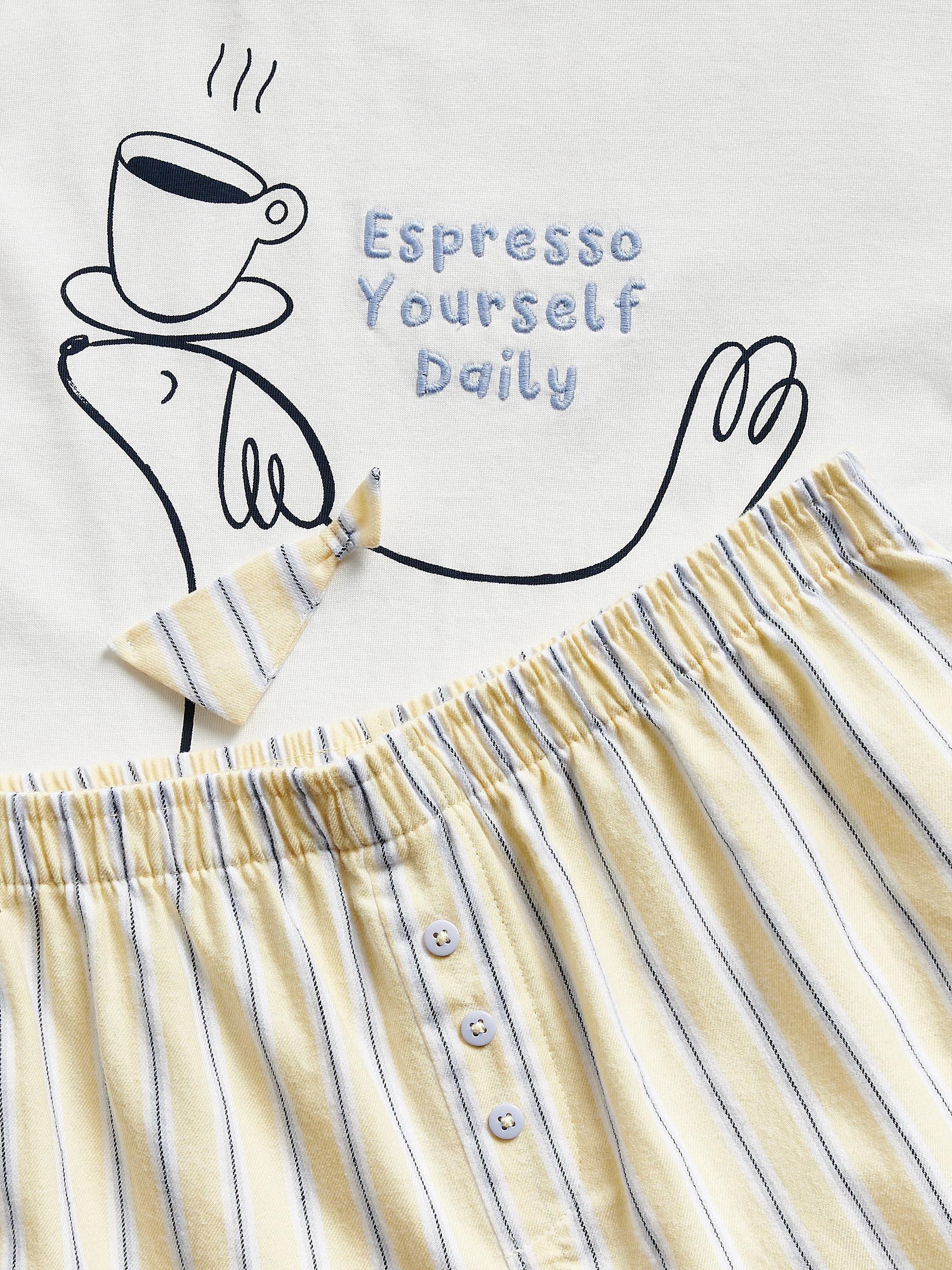 LADIES` PYJAM A LIGHT YELLOW, Yellow, large image number 5