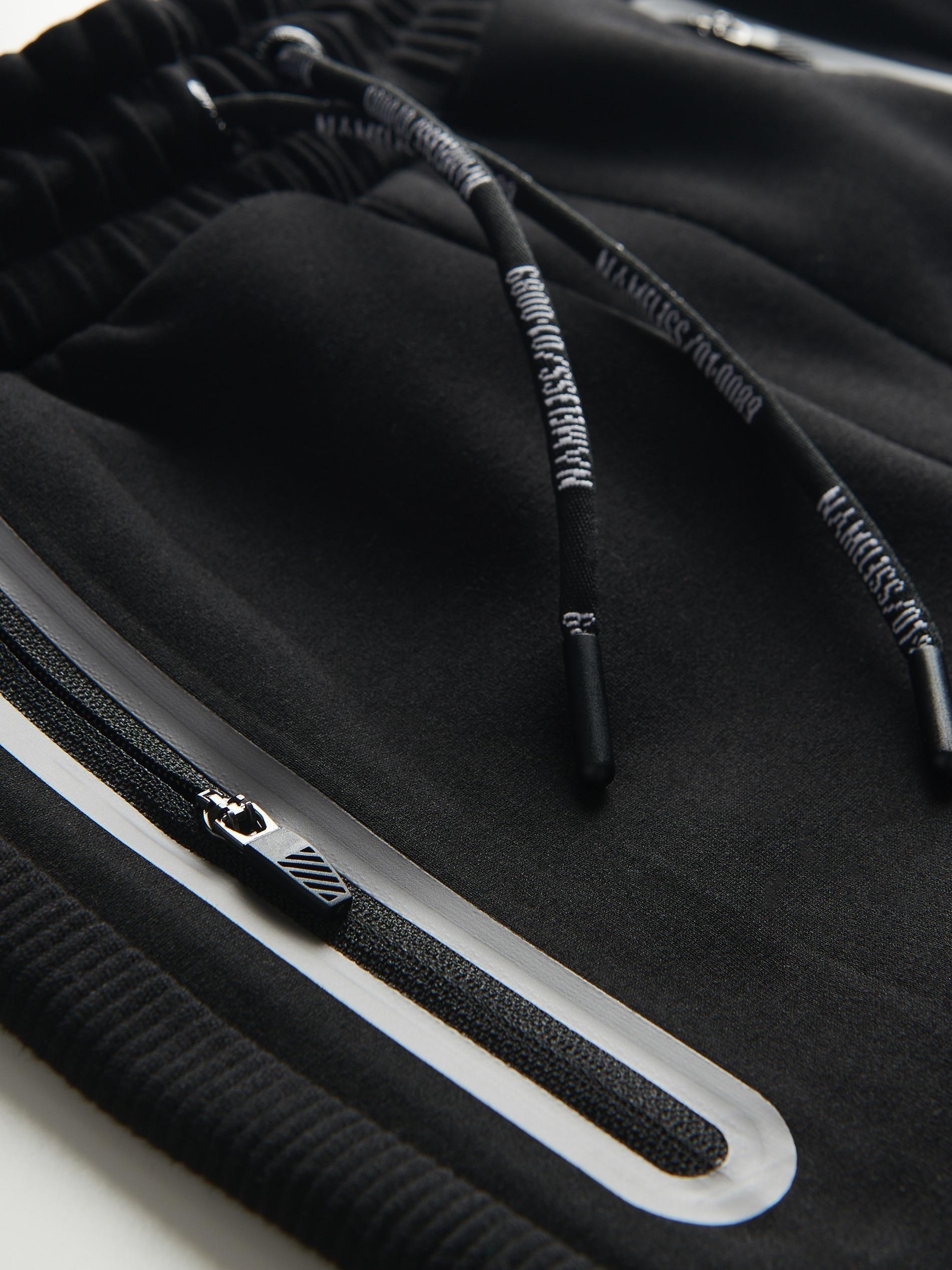 Black Sports Joggers, Kids Boys, , large image number 3