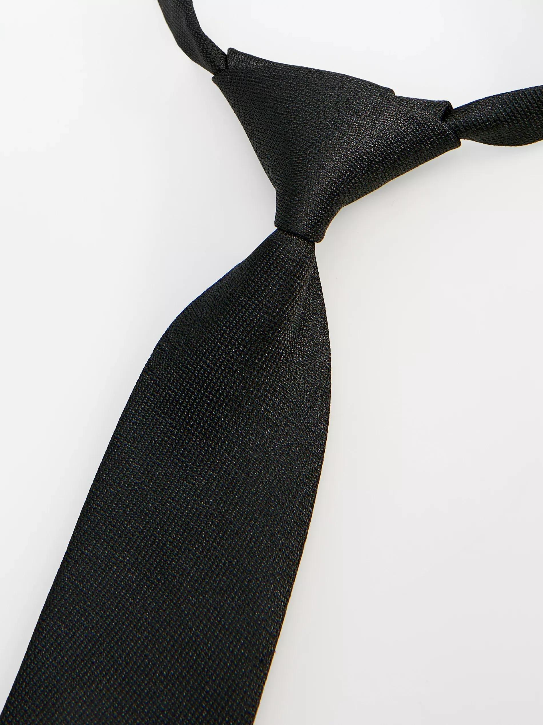 ربطة عنق جاكار سوداء قابلة للتعديل ، صبي أطفال, , large image number 1