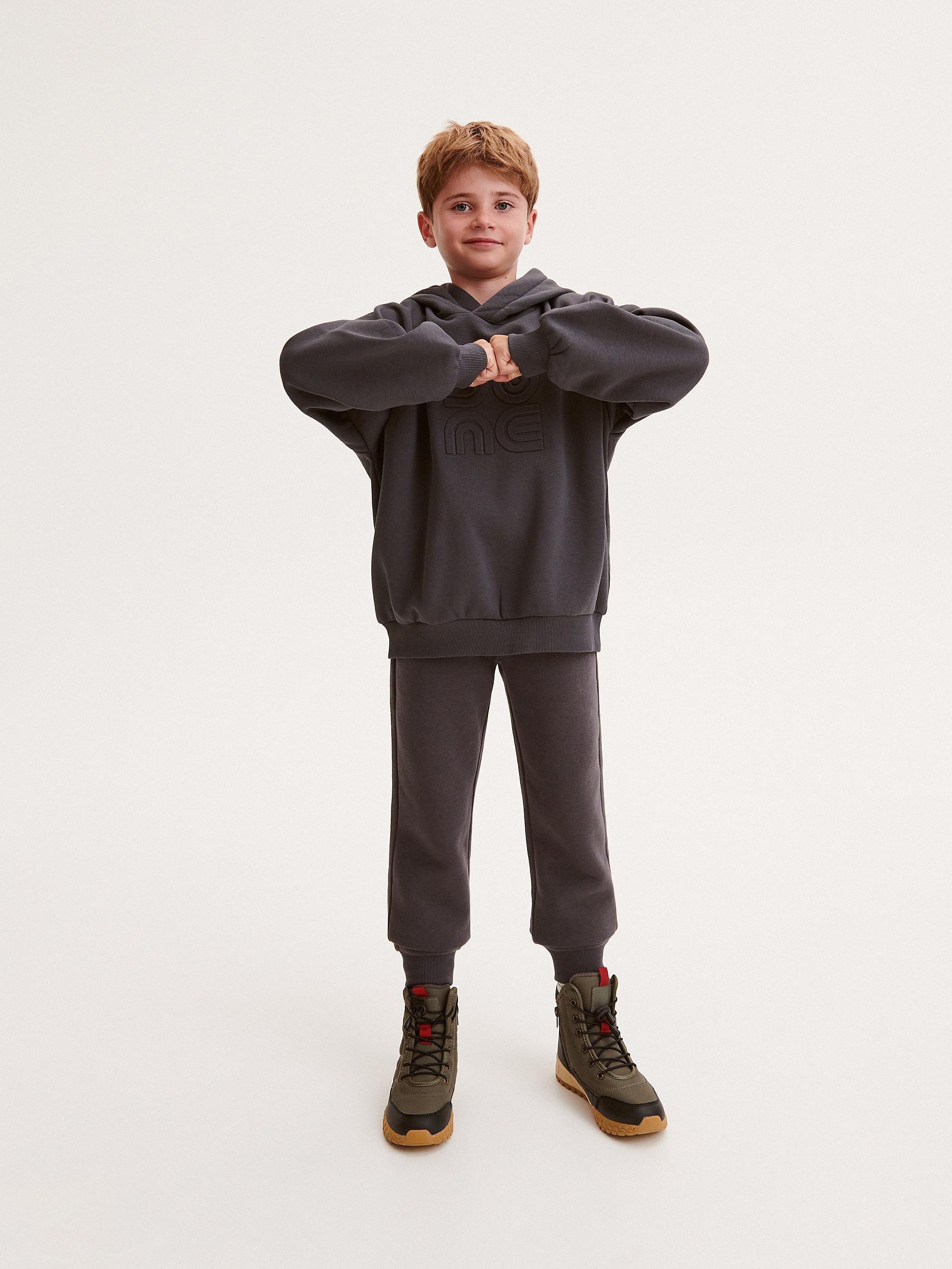 Grey Jogger Sweatpants, Kids Boys, , large image number 1
