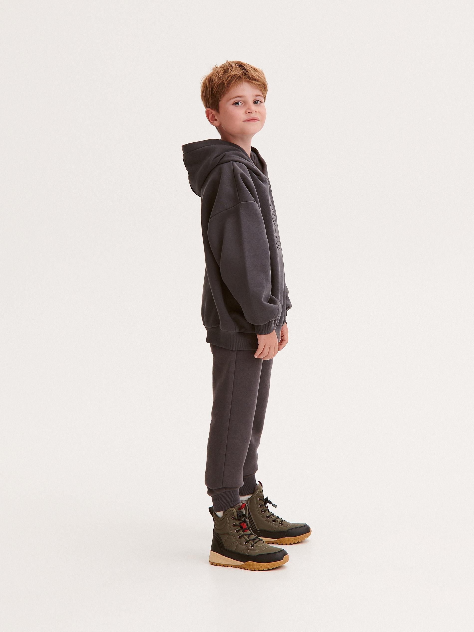 Grey Jogger Sweatpants, Kids Boys, , large image number 3