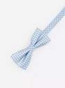 Reserved - ربطة عنق زرقاء قماش بنية ، أطفال صبي