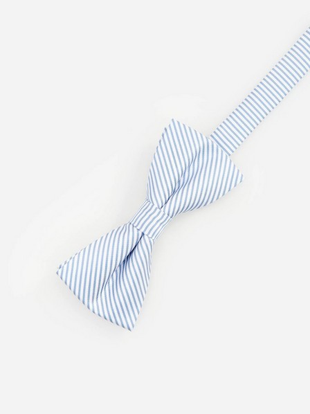 Reserved - ربطة عنق زرقاء قماش بنية ، أطفال صبي