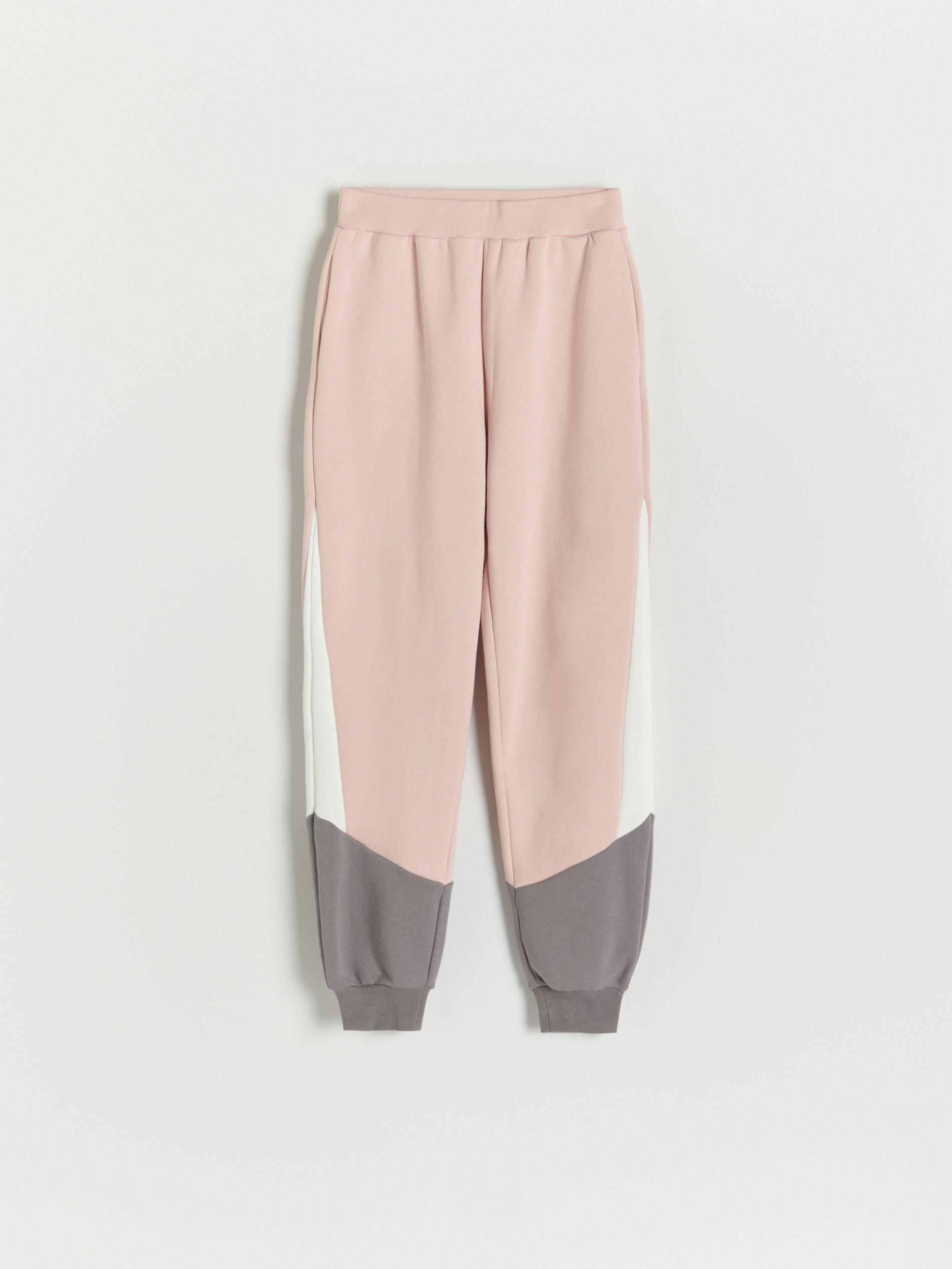Pastel Pink Combined Knit Joggers, , large image number 2