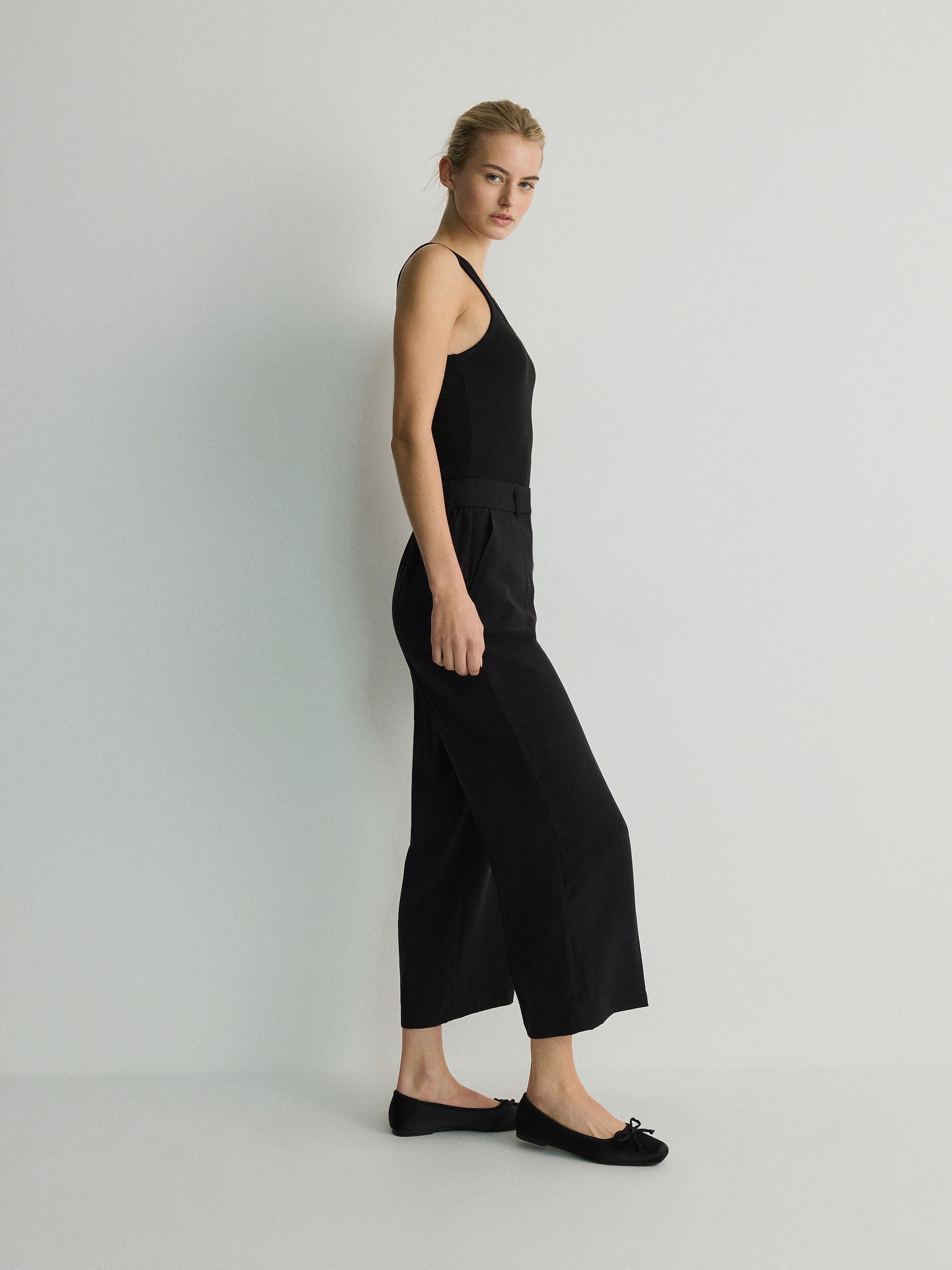 Black Culotte Trousers, , large image number 2