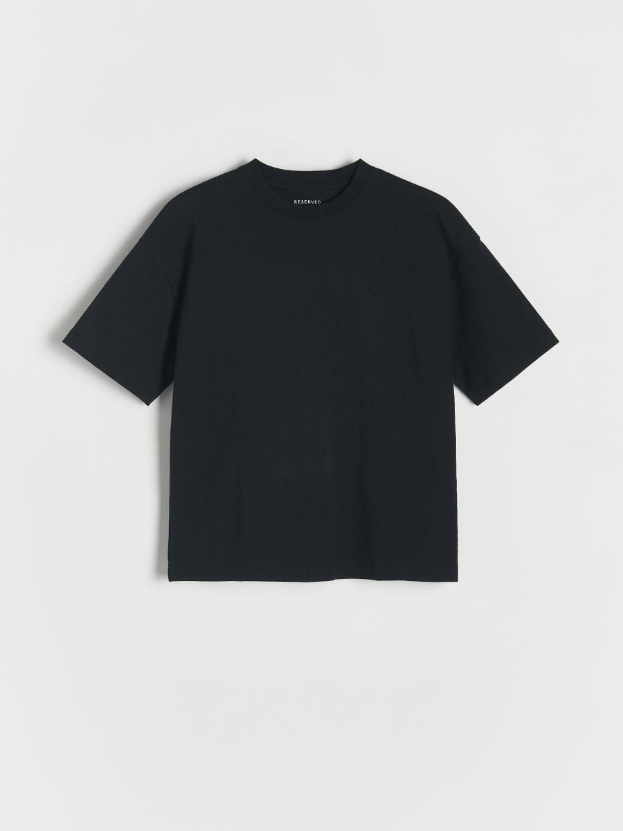 Black Basic Monochromatic T-Shirt, Black, large image number 0