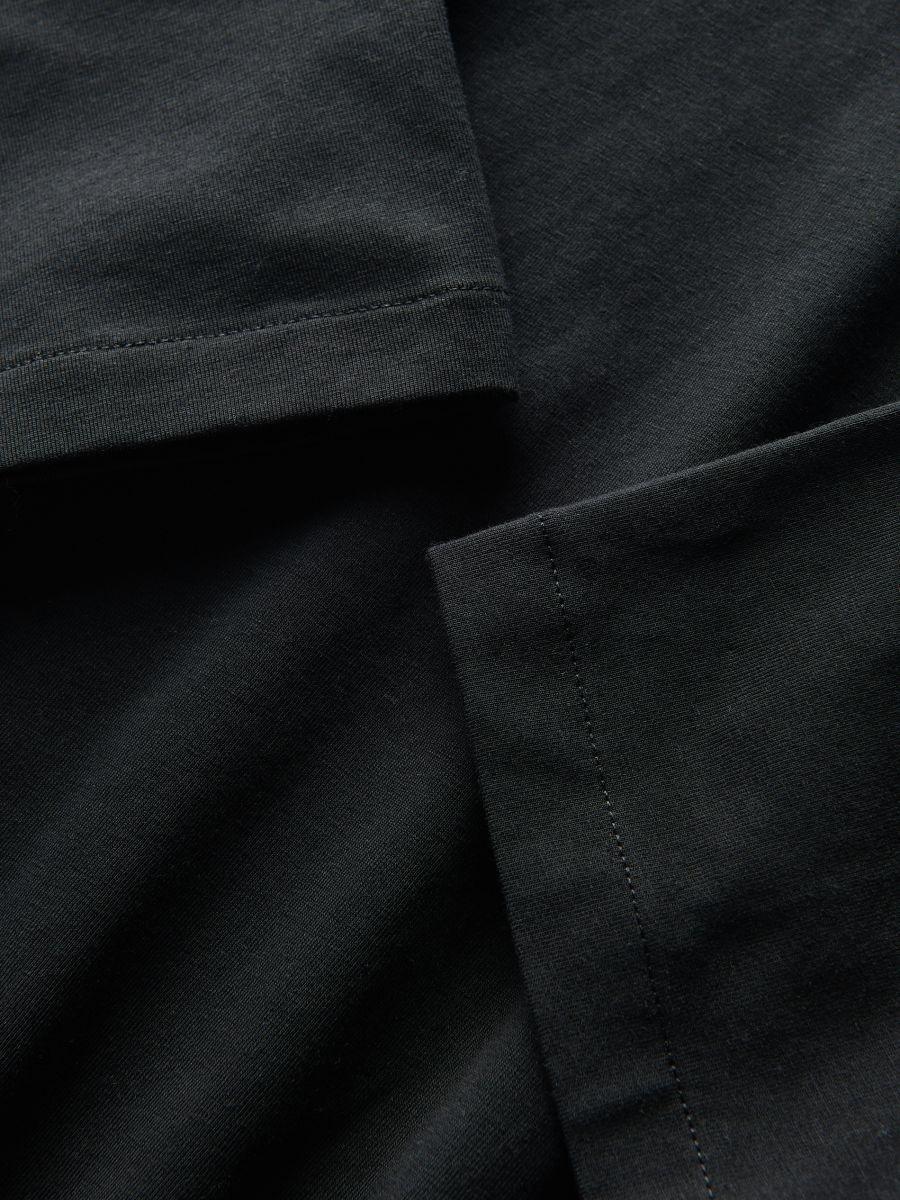 Black Basic Monochromatic T-Shirt, Black, large image number 1