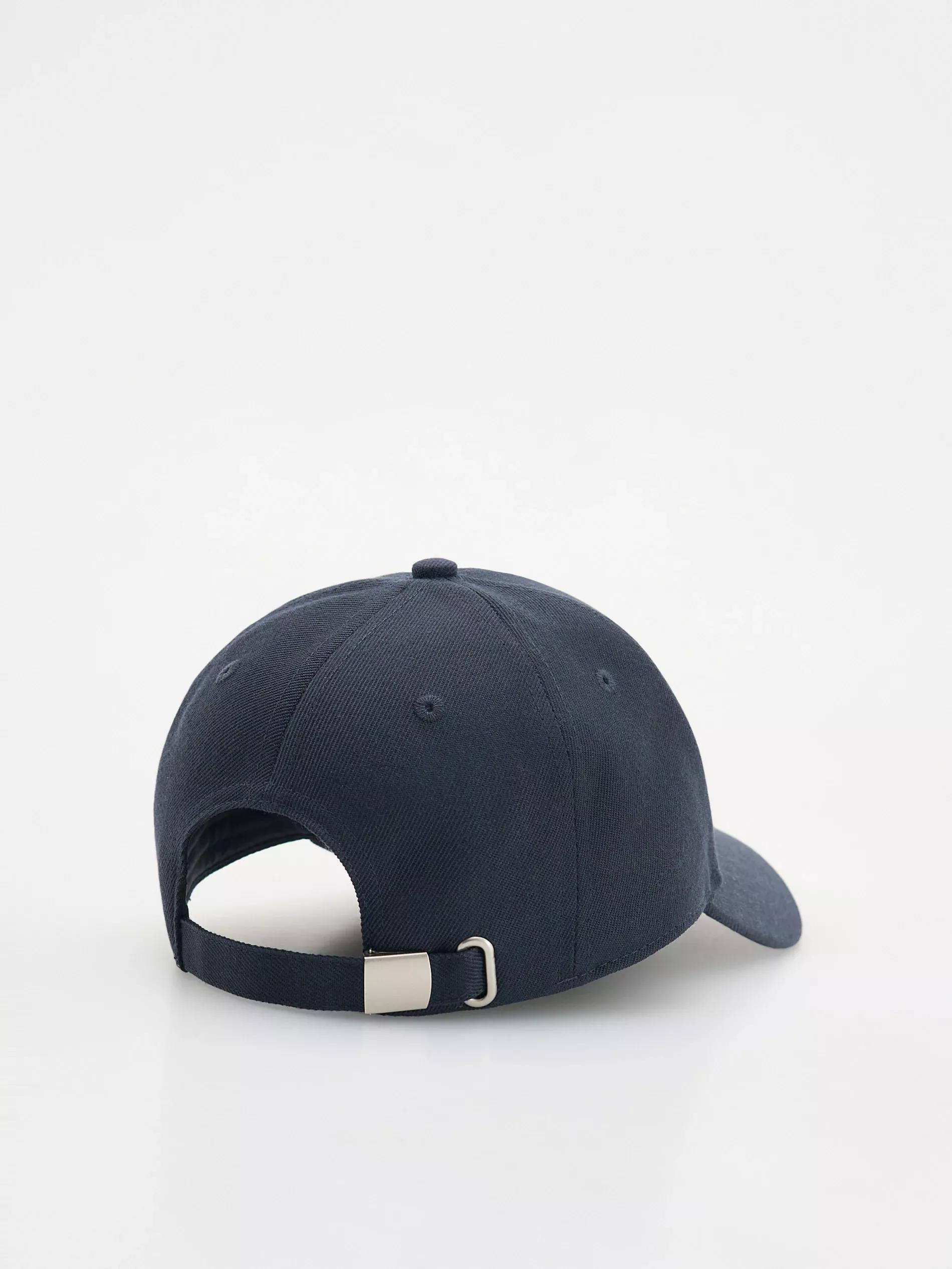 Navy Baseball Cap With Wool Blend, Navy, large image number 1