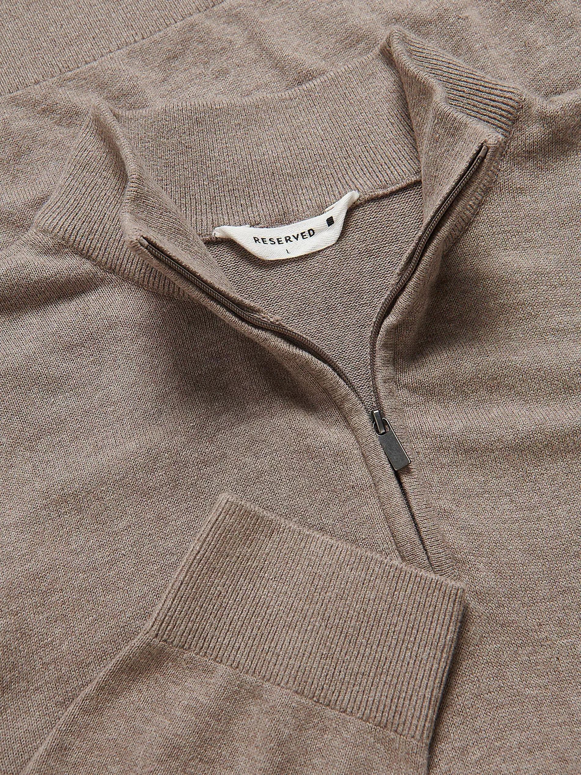 Beige Half-Zip Turtleneck Jumper, Beige, large image number 5