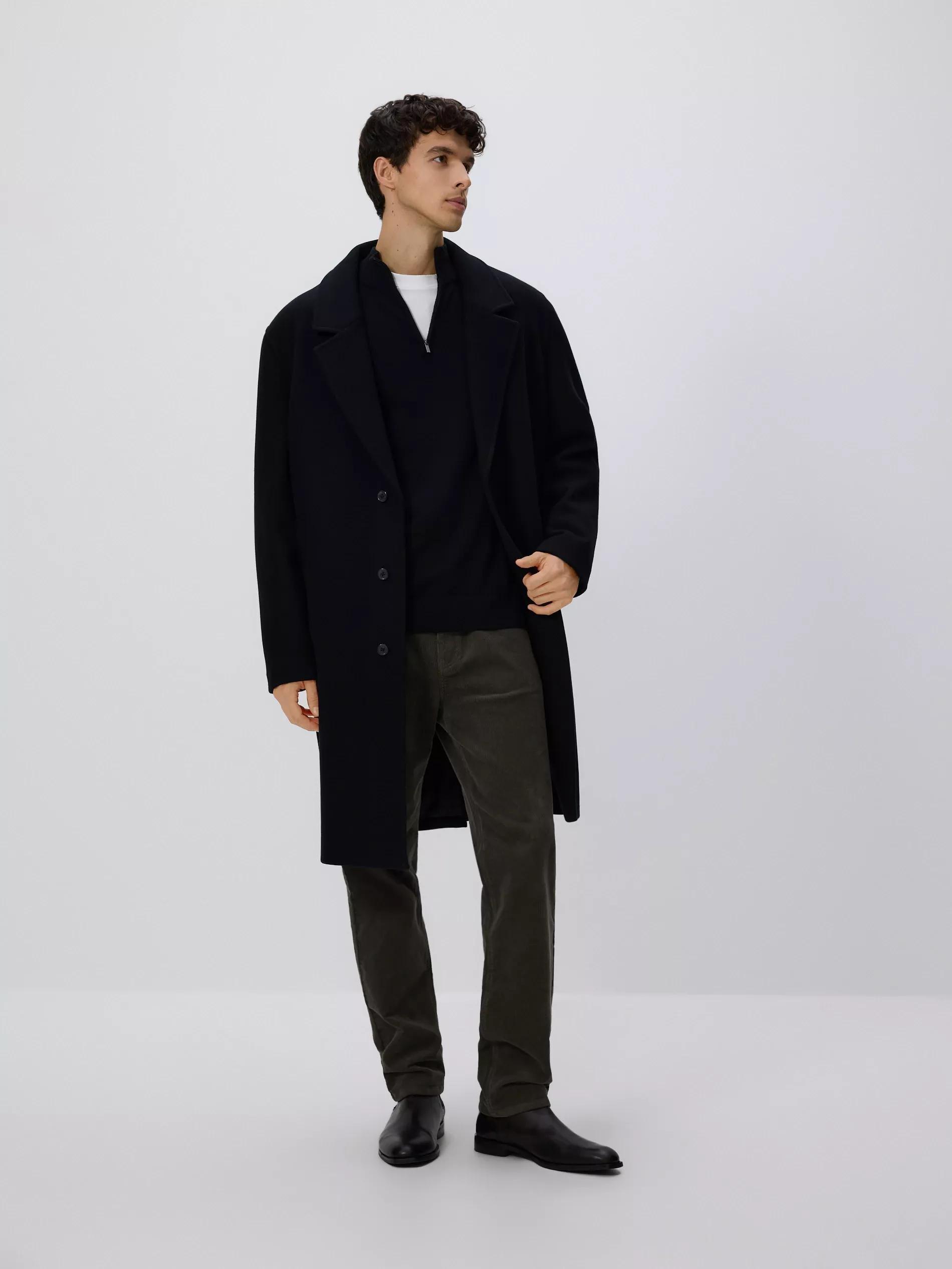 Black Half-Zip Turtleneck Jumper, Black, large image number 2