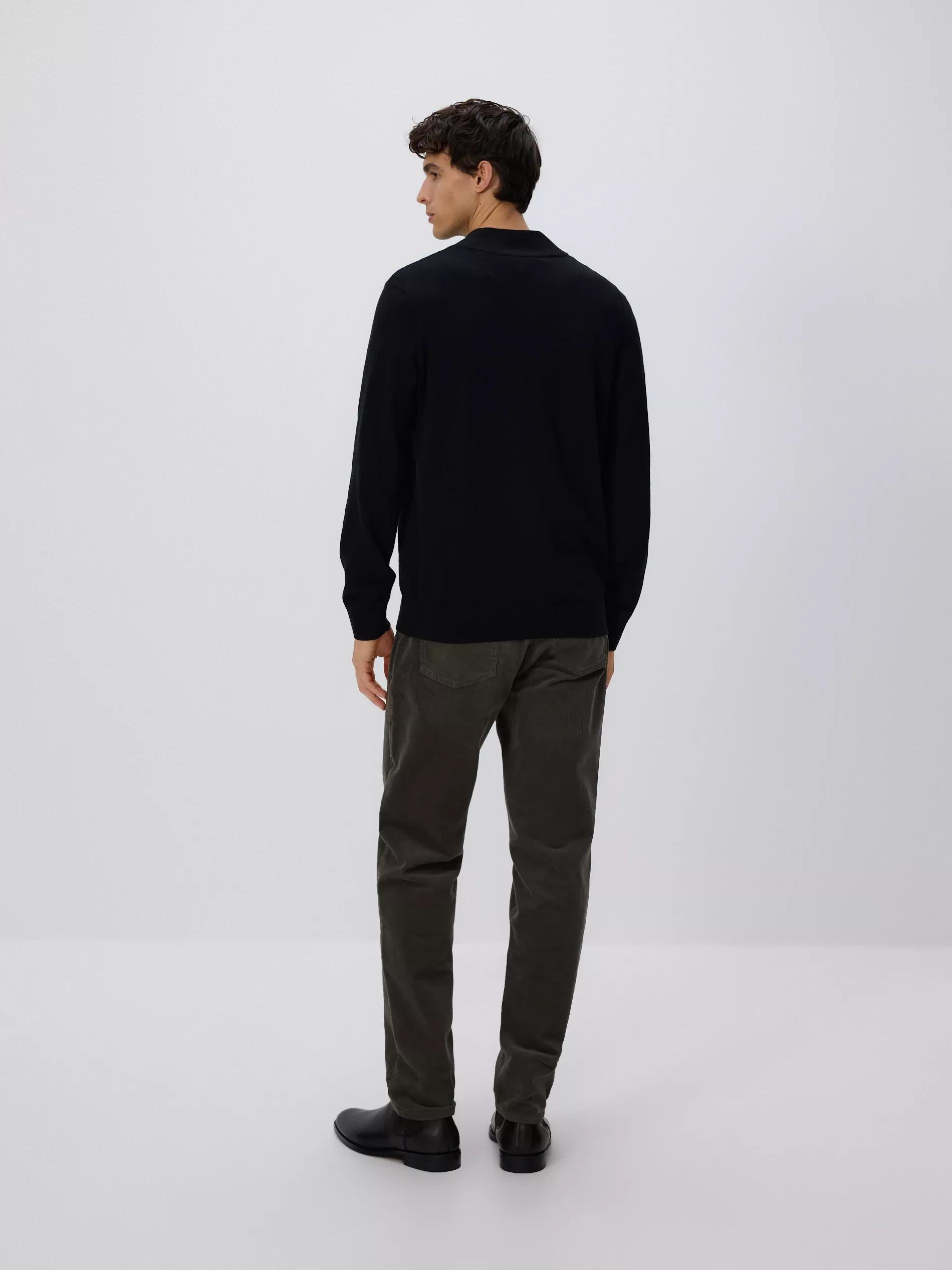 Black Half-Zip Turtleneck Jumper, Black, large image number 3